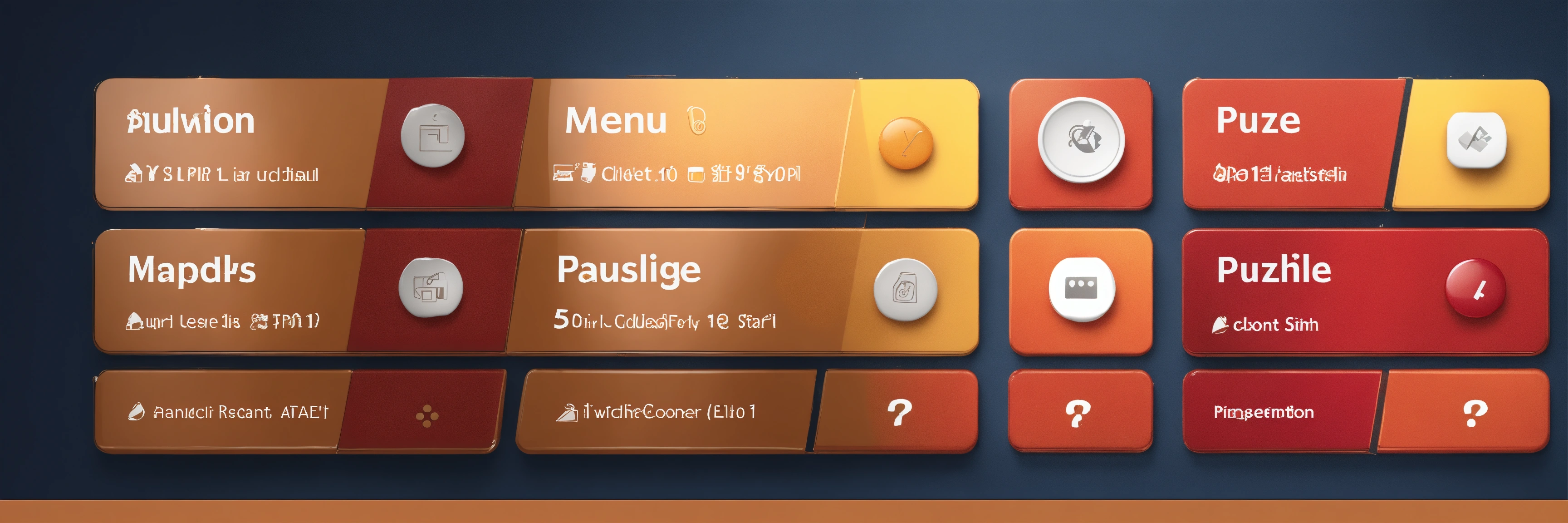 Lexica - Minimalist style menu for puzzle 10 buttons