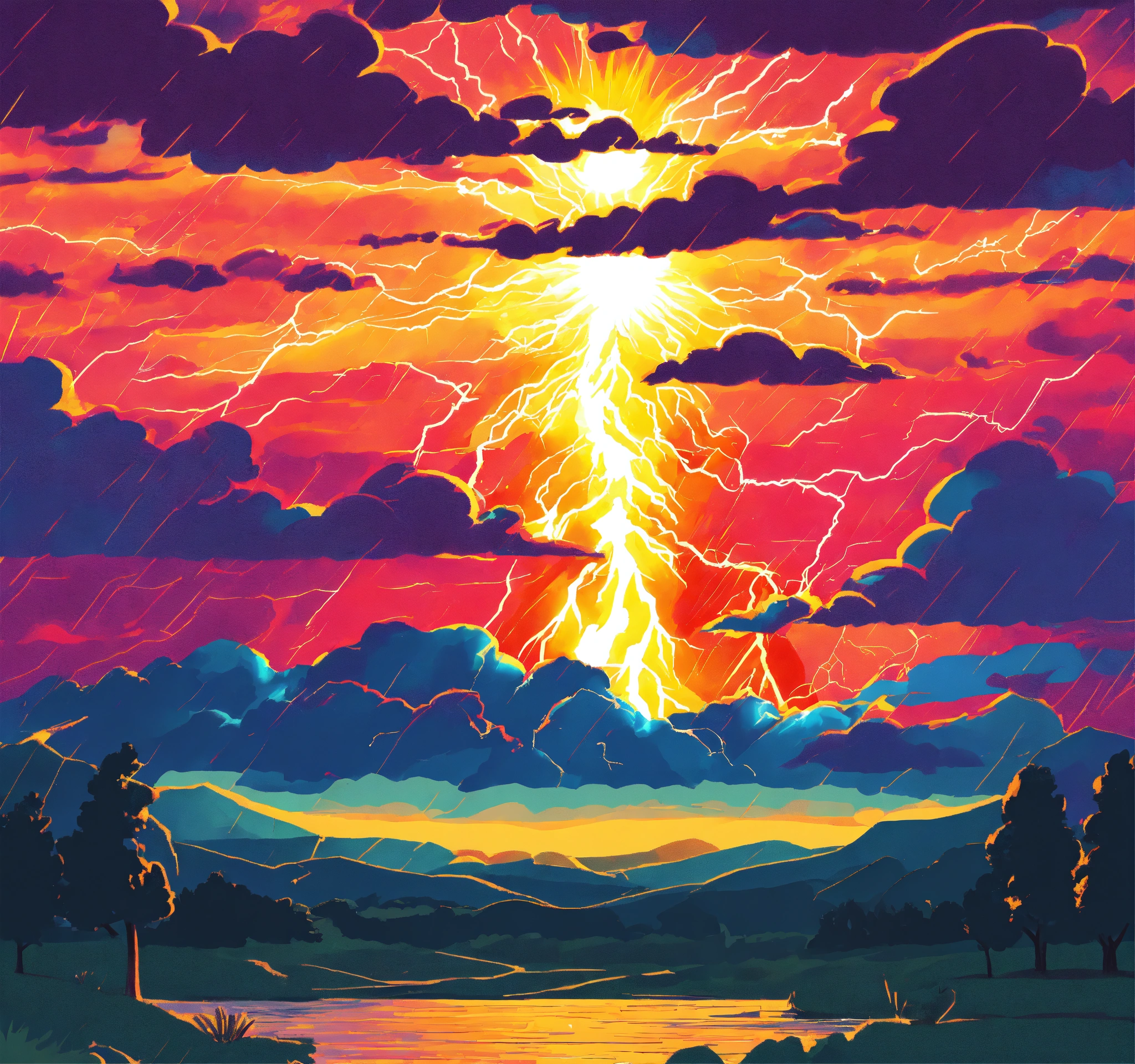 Lexica - Please generate a vibrant image in a collage design with a ...
