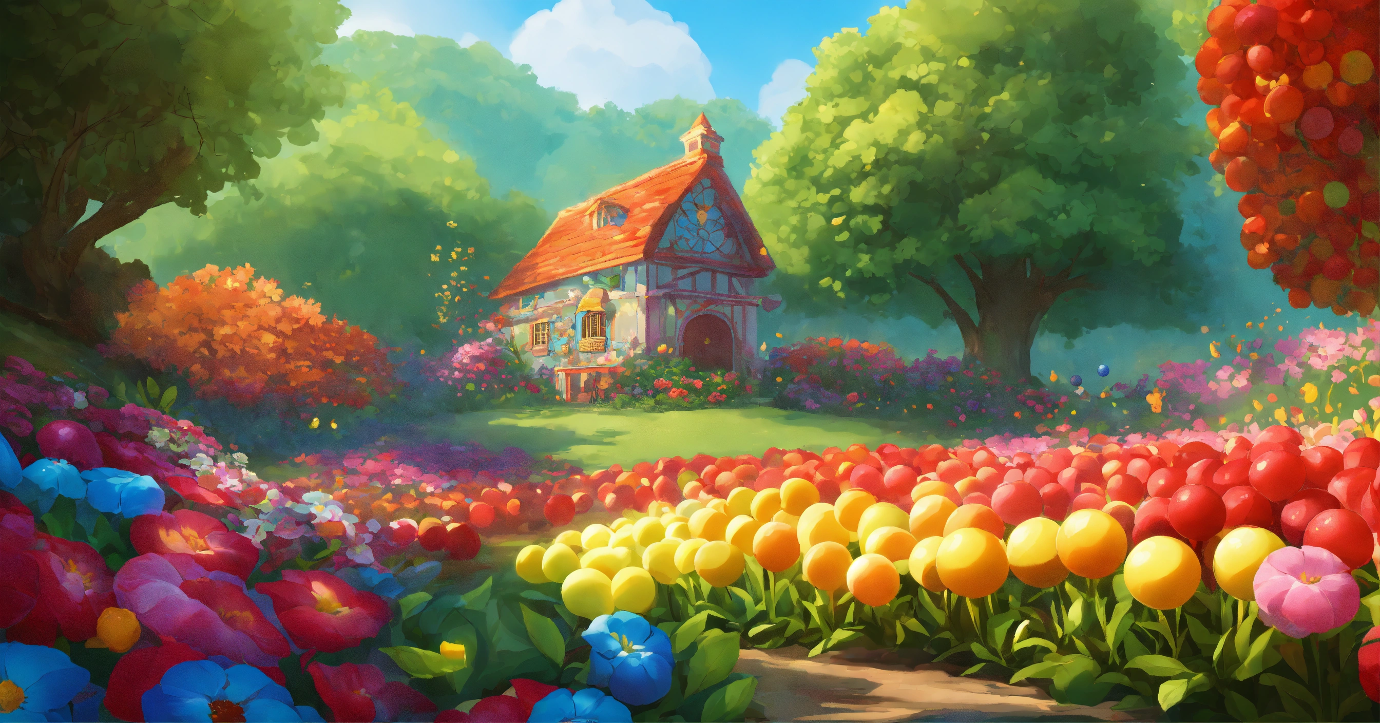 Lexica - Design a vibrant and engaging background for a color-matching ...