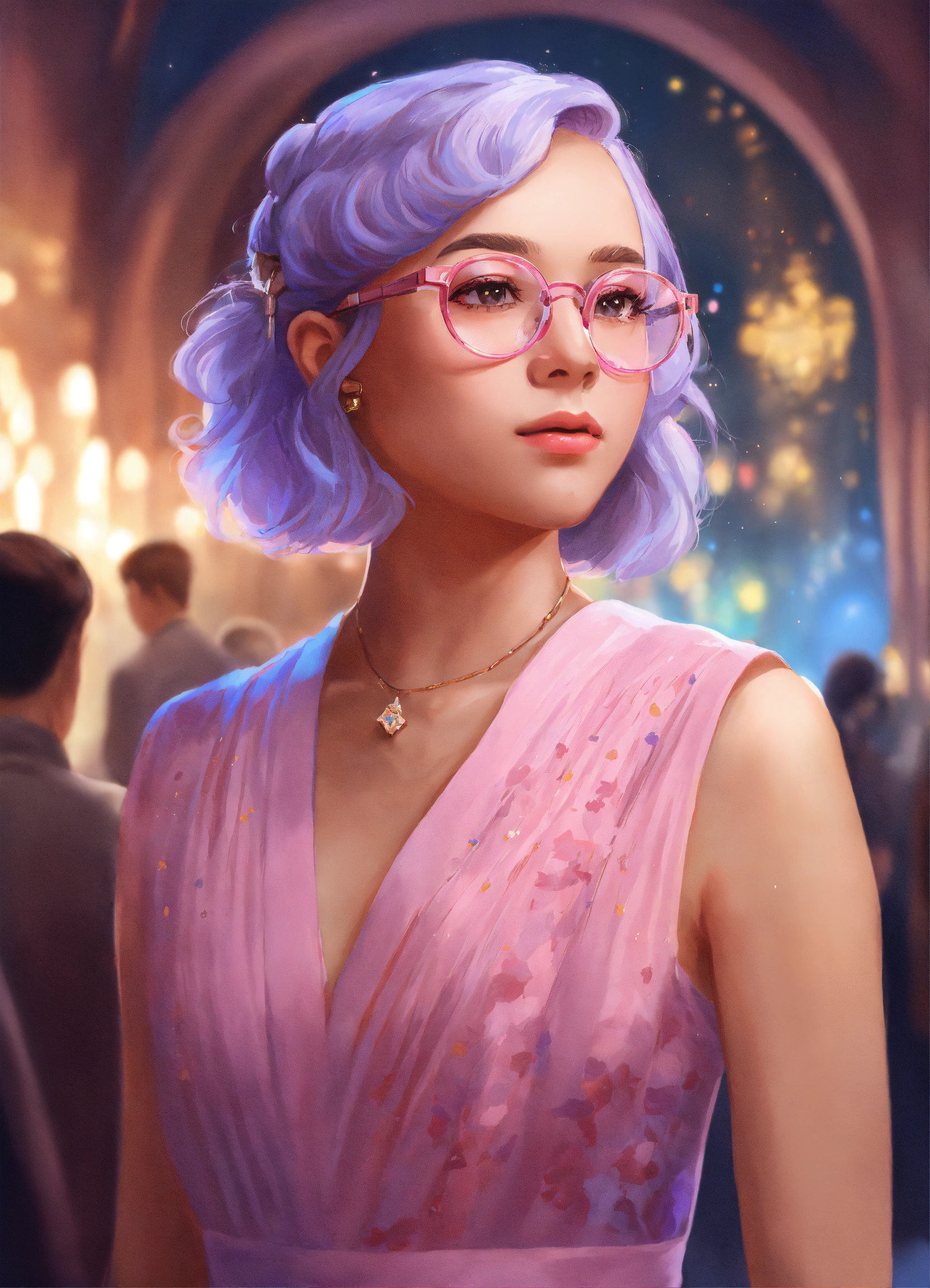 Lexica Digital art of a young Star Wars Senator with blue roundframe