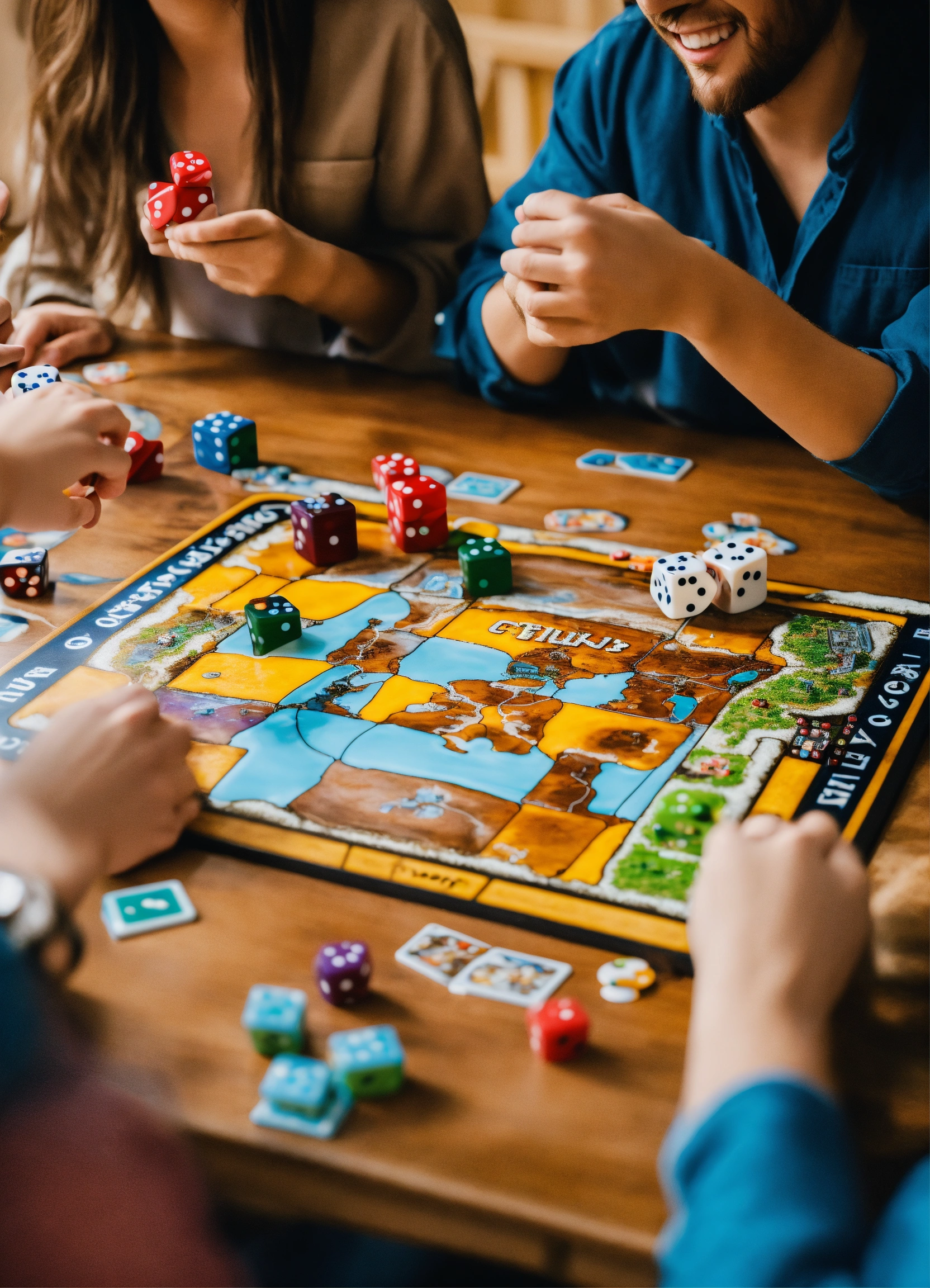 Lexica - Friends playing board game
