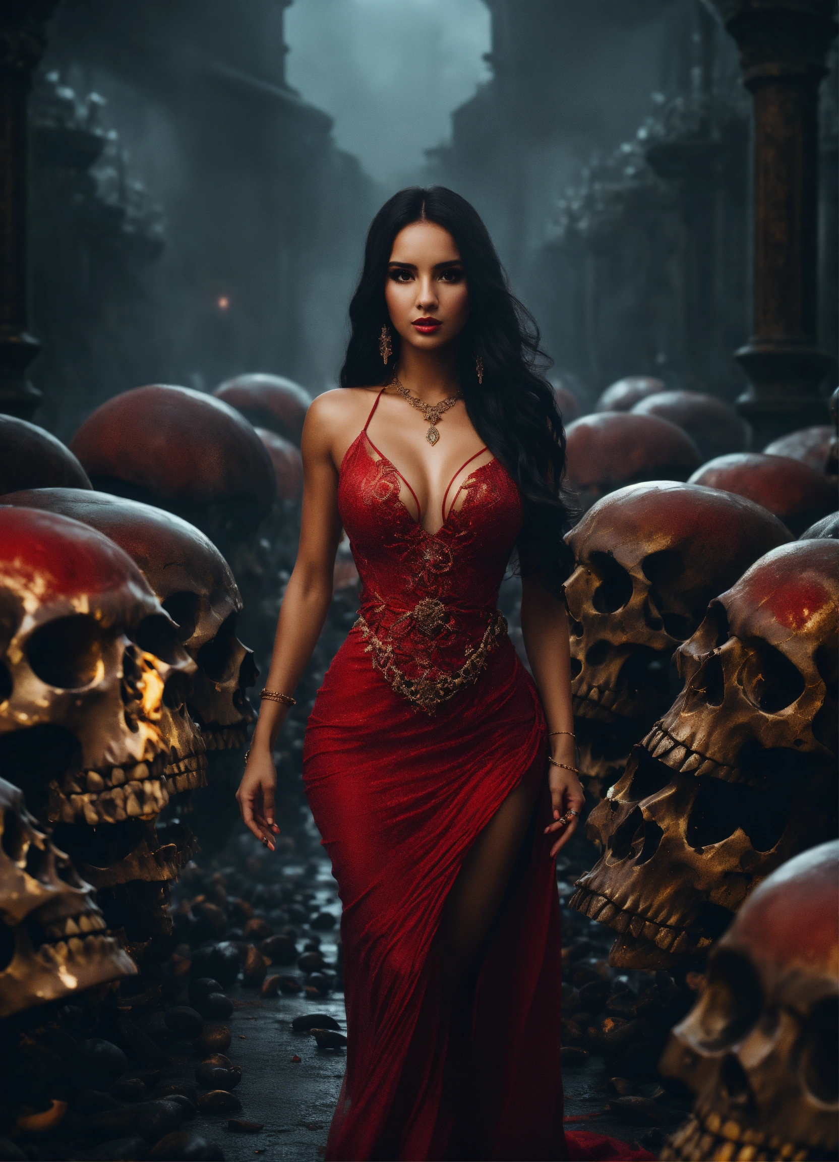 Lexica - Evil goddess, a beautiful Puerto Rican girl goddess, stunning