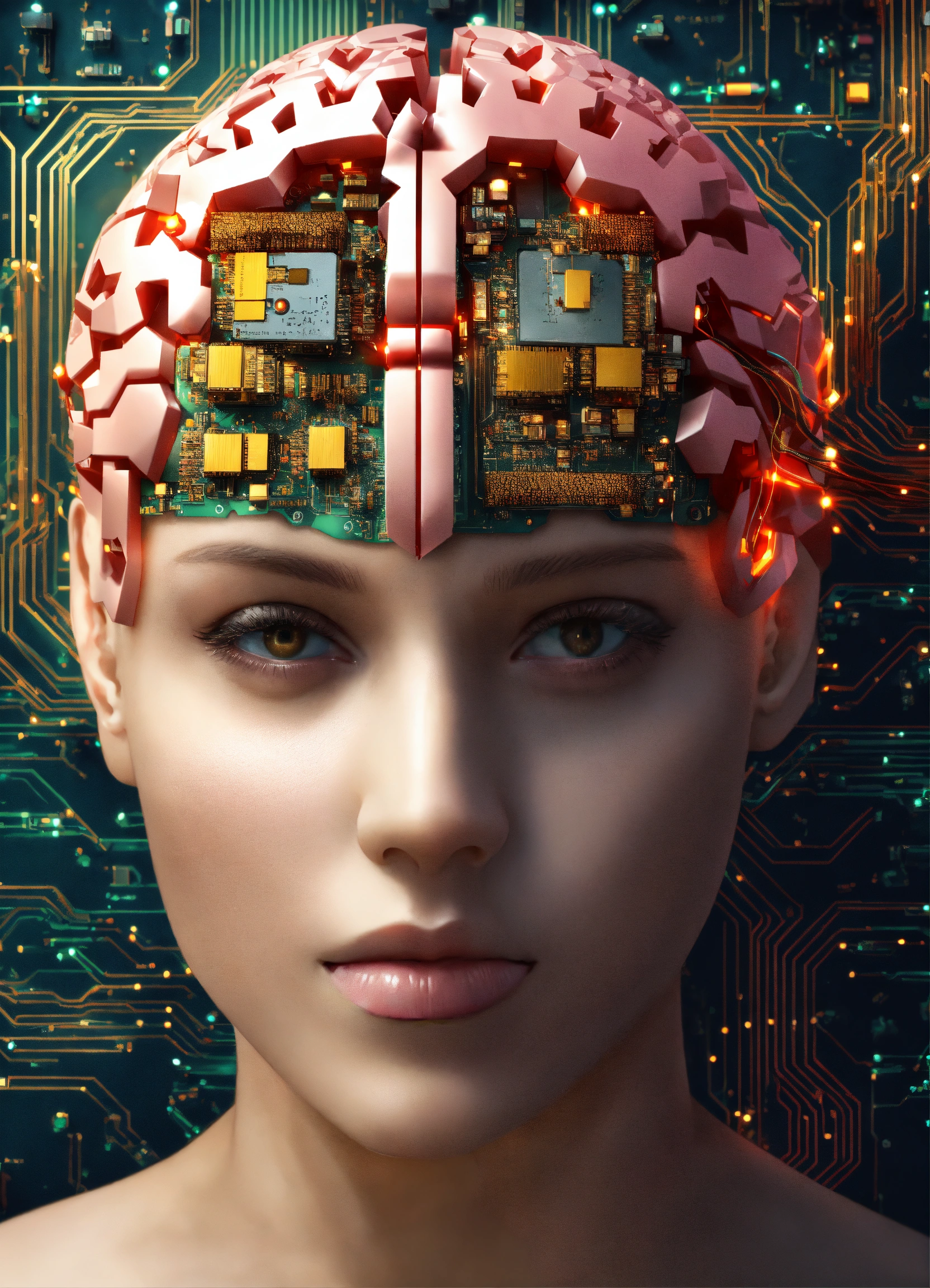 Lexica - Create a hyper-realistic 4K resolution image of a brain with ...