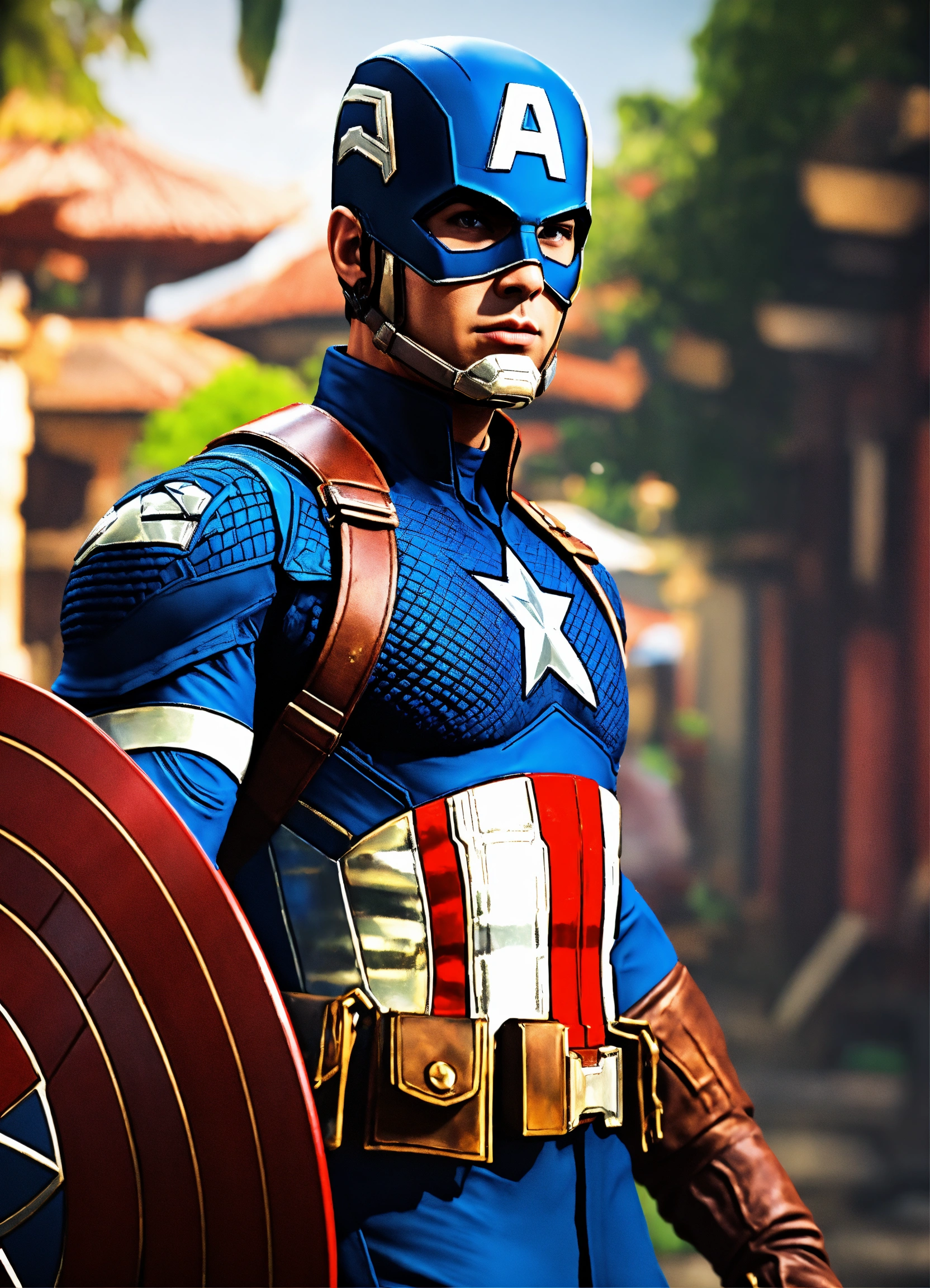 Lexica - Captain america in indonesian style, unreal engine render, 8k