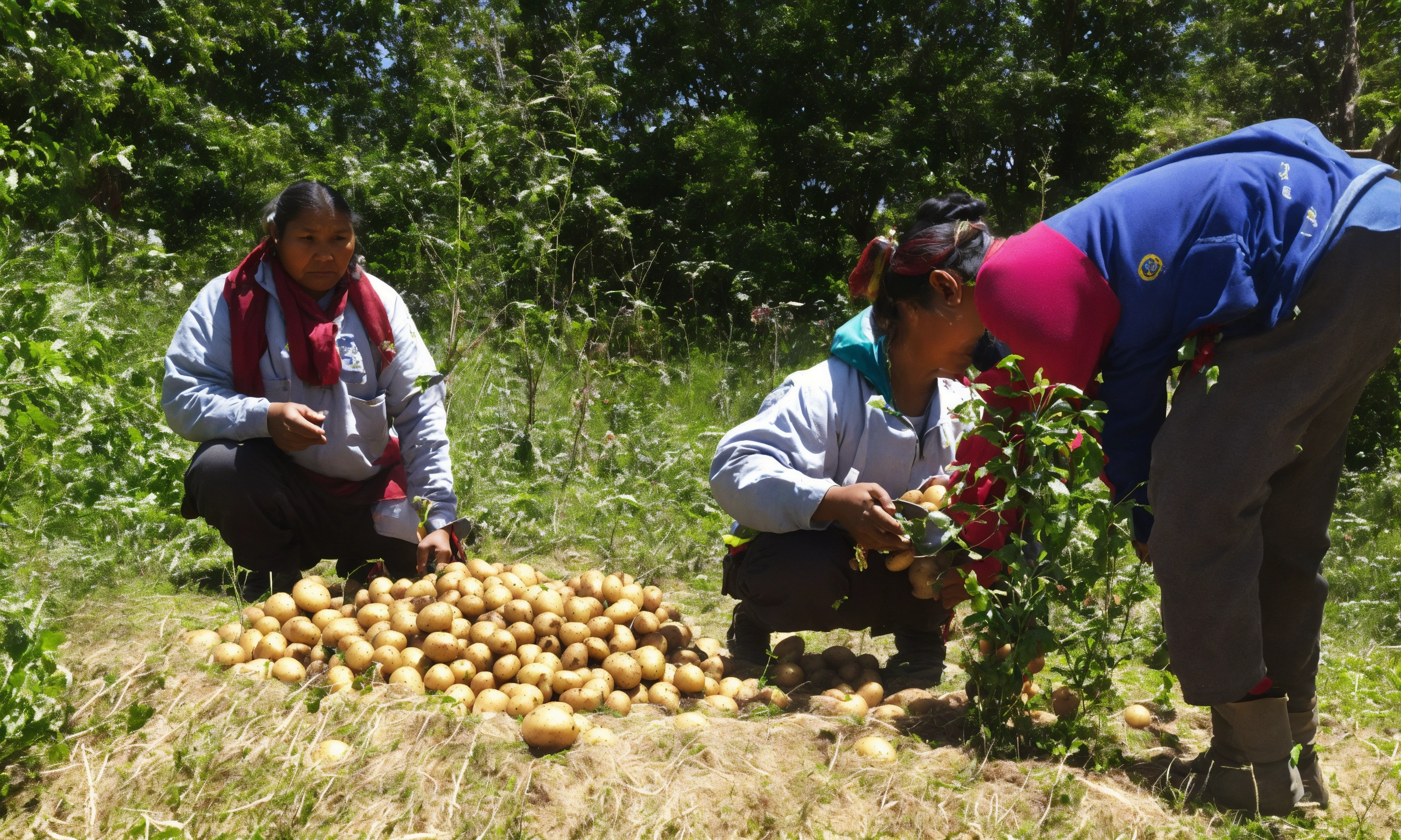 Lexica - Indigenous discover potatoes in the land