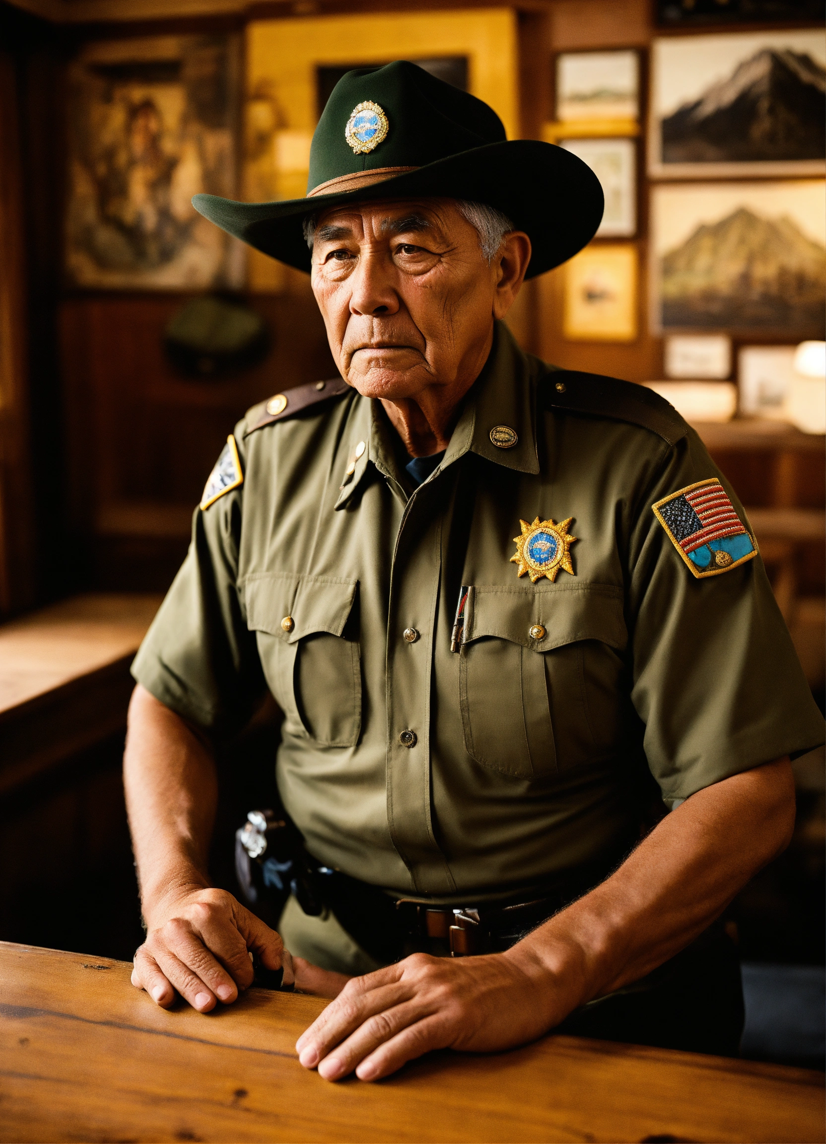 Lexica - Native american park ranger in Rocky Mountain National Park ...