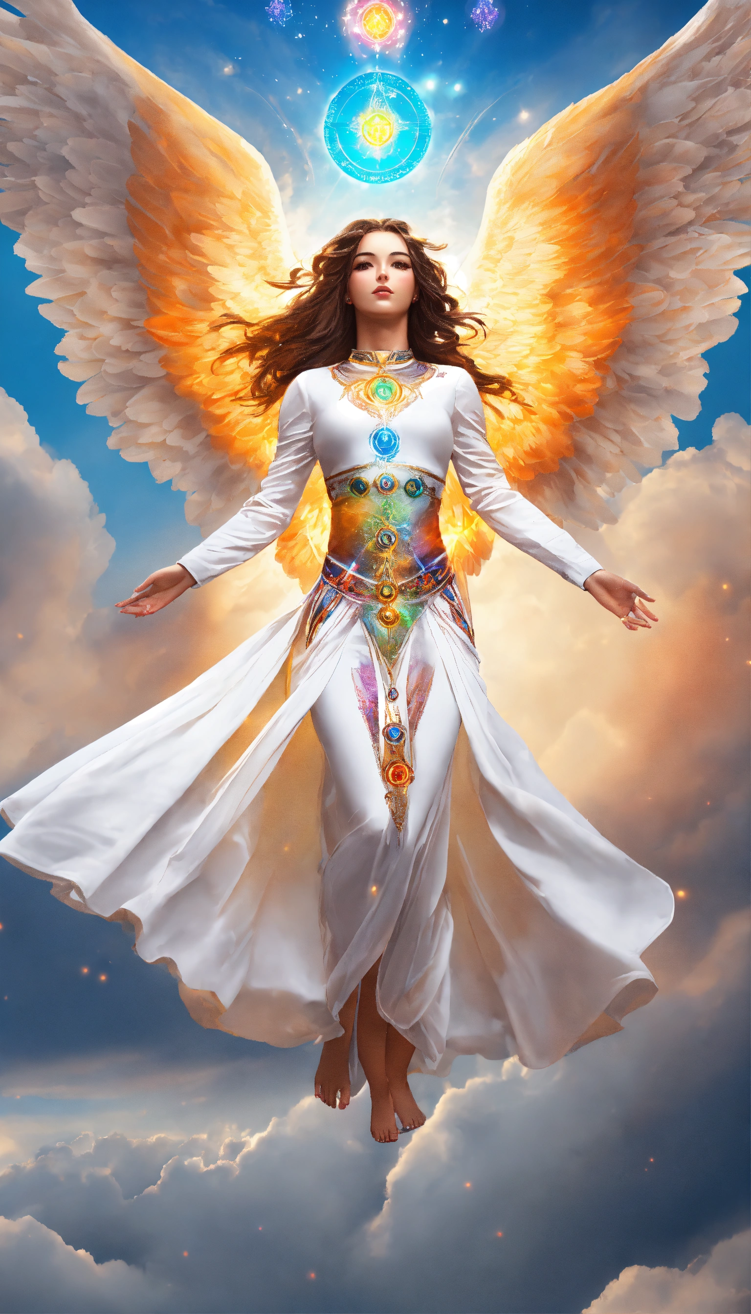 Lexica - Ultra realistic full body photo of a female archangel wearing ...