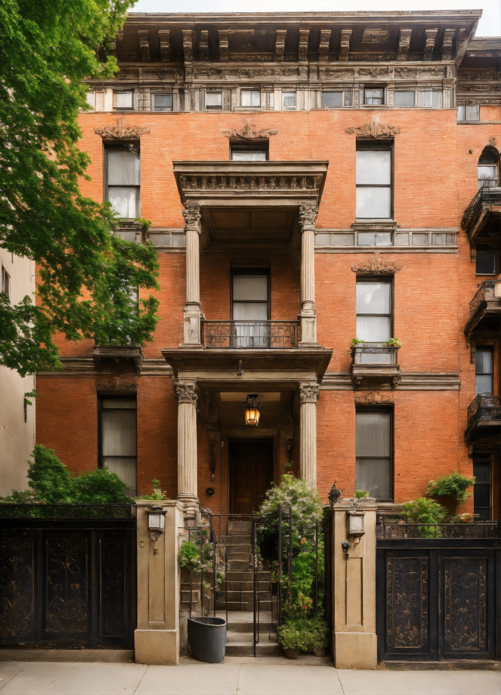 Illustration of Affluent Individuals Luxury Apartment Buildings With Views