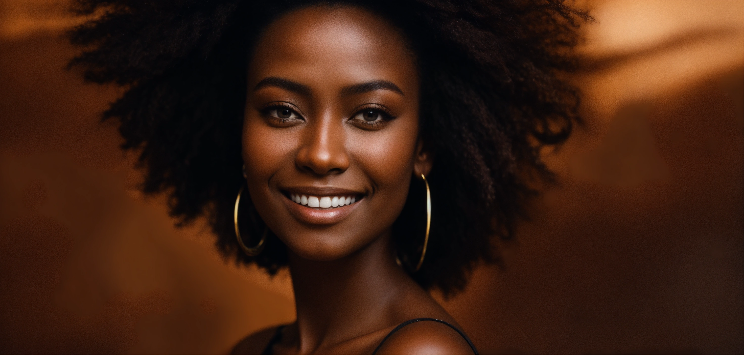 Lexica - Wide-angle shot, Beautiful Melanated woman, dark skinned ...