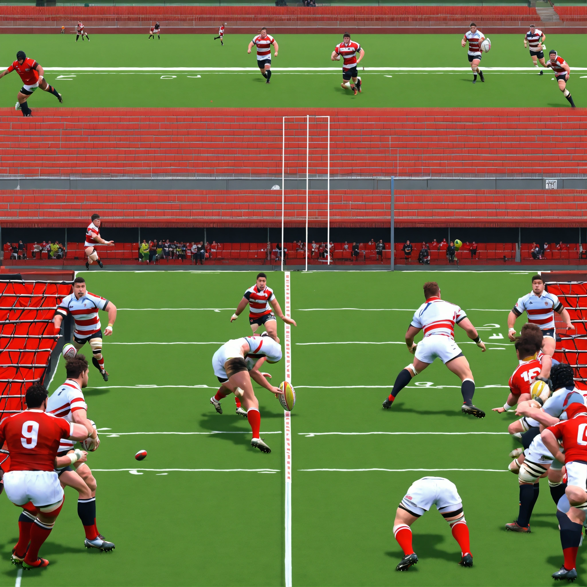 Lexica - Rugby football game, full realistic, high detail,