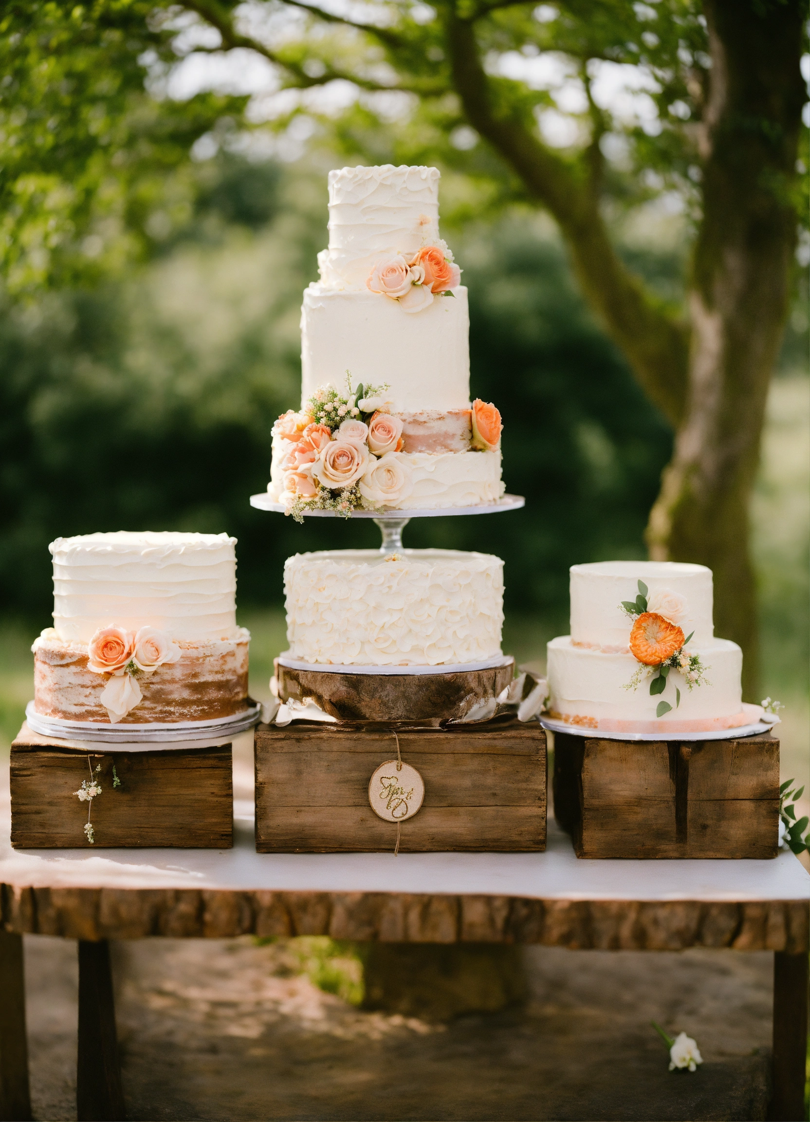Lexica - Rustic and elegant small individual wedding cakes