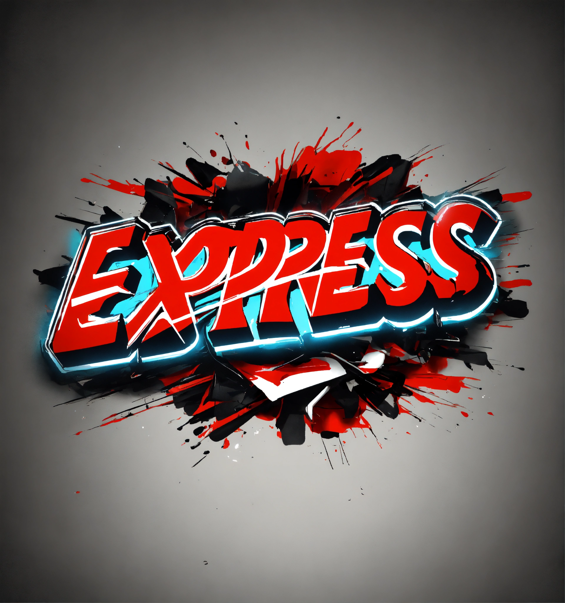 Lexica - Graffiti-style text logo, that says the exact word 