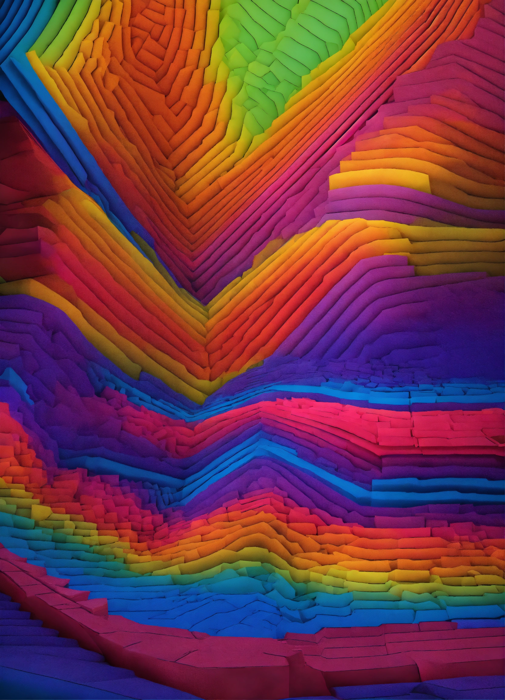 Lexica - Colorful background in a 3d drawing effect