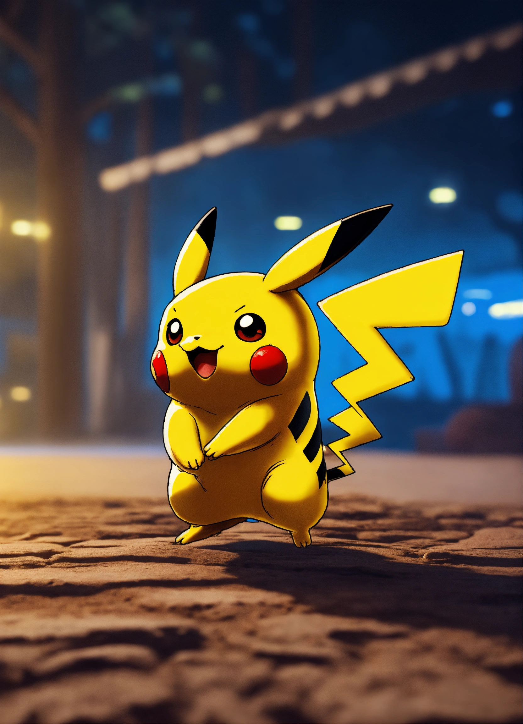 Lexica - Picachu caído no chão, imagem 8k