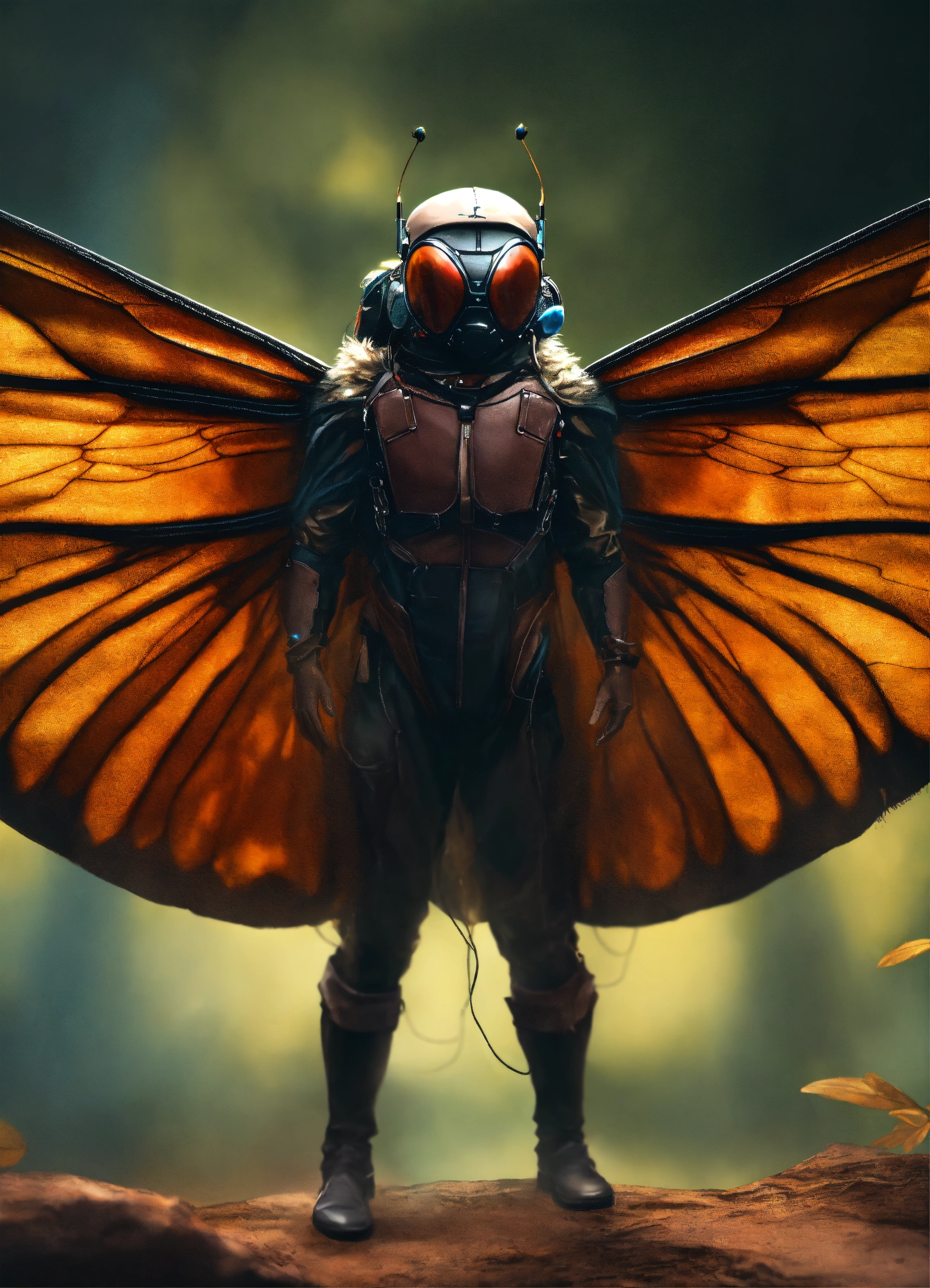 Lexica - A human male with fly wings