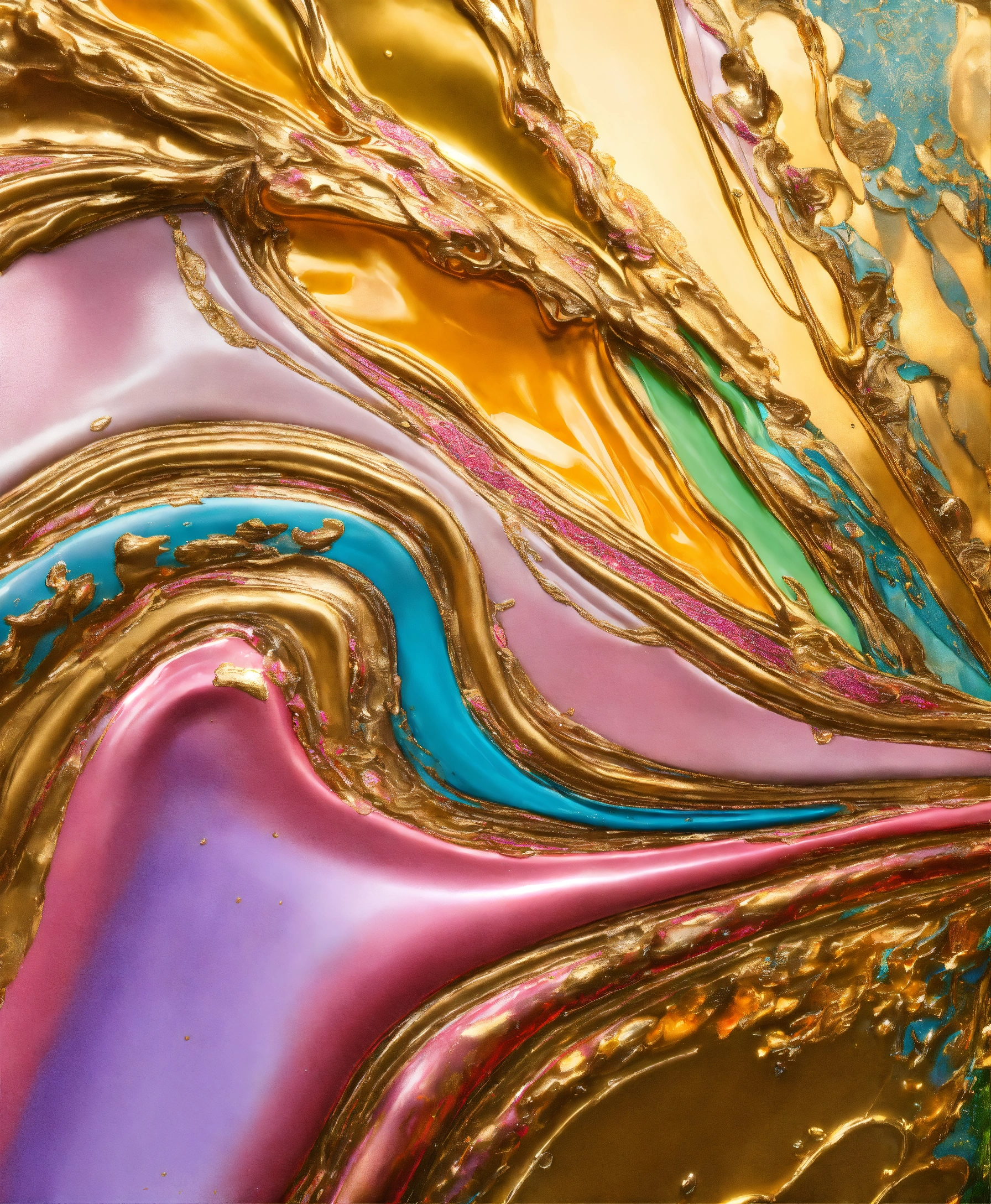 Lexica - Colorful abstract painting oil and water complex complicated ...