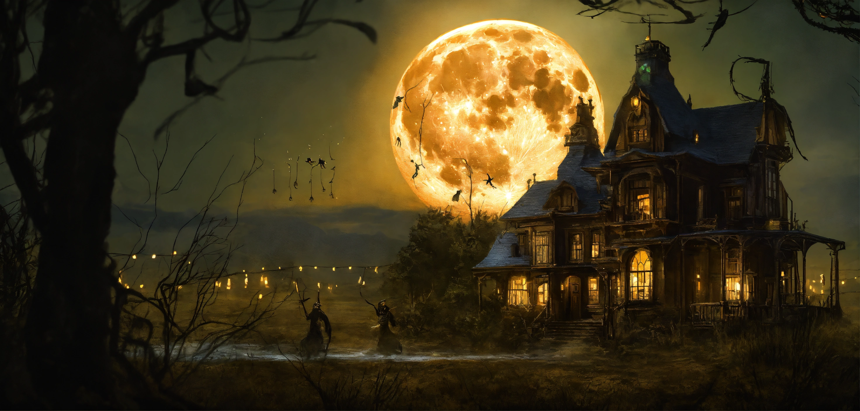 Lexica - Under a full moon, terrifying creatures of various sizes ...