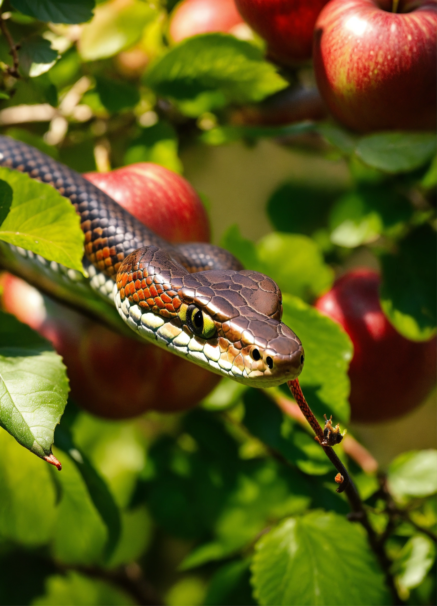 Lexica - Snake in the apple tree