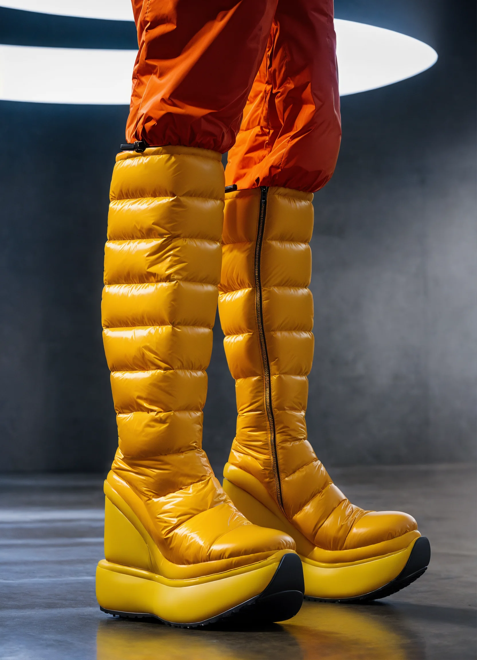 Lexica Inflatable Cubic Platform Puffer Boots Rick Owens