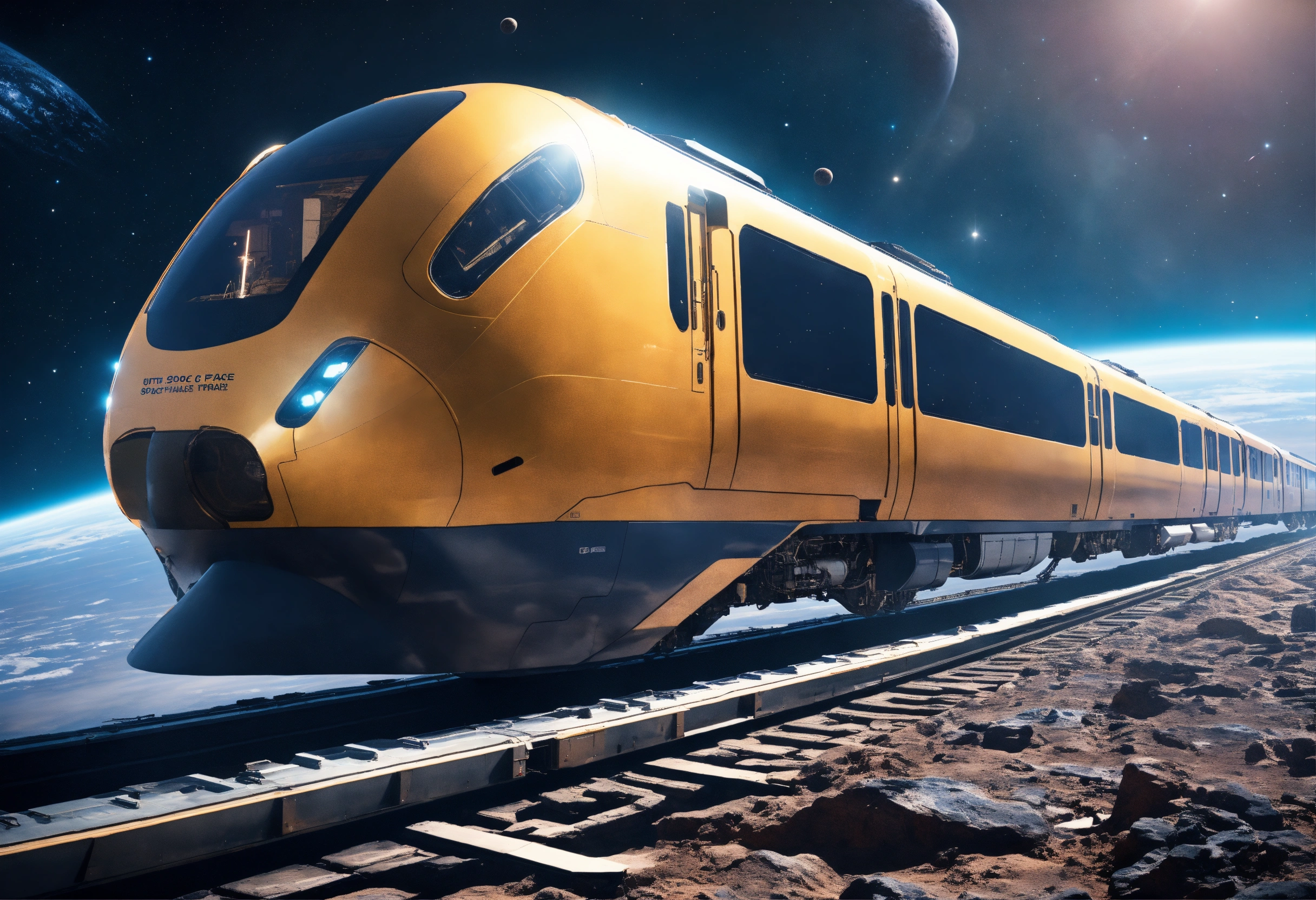 Lexica - High quality,quality8k,Train of the future running in outer ...