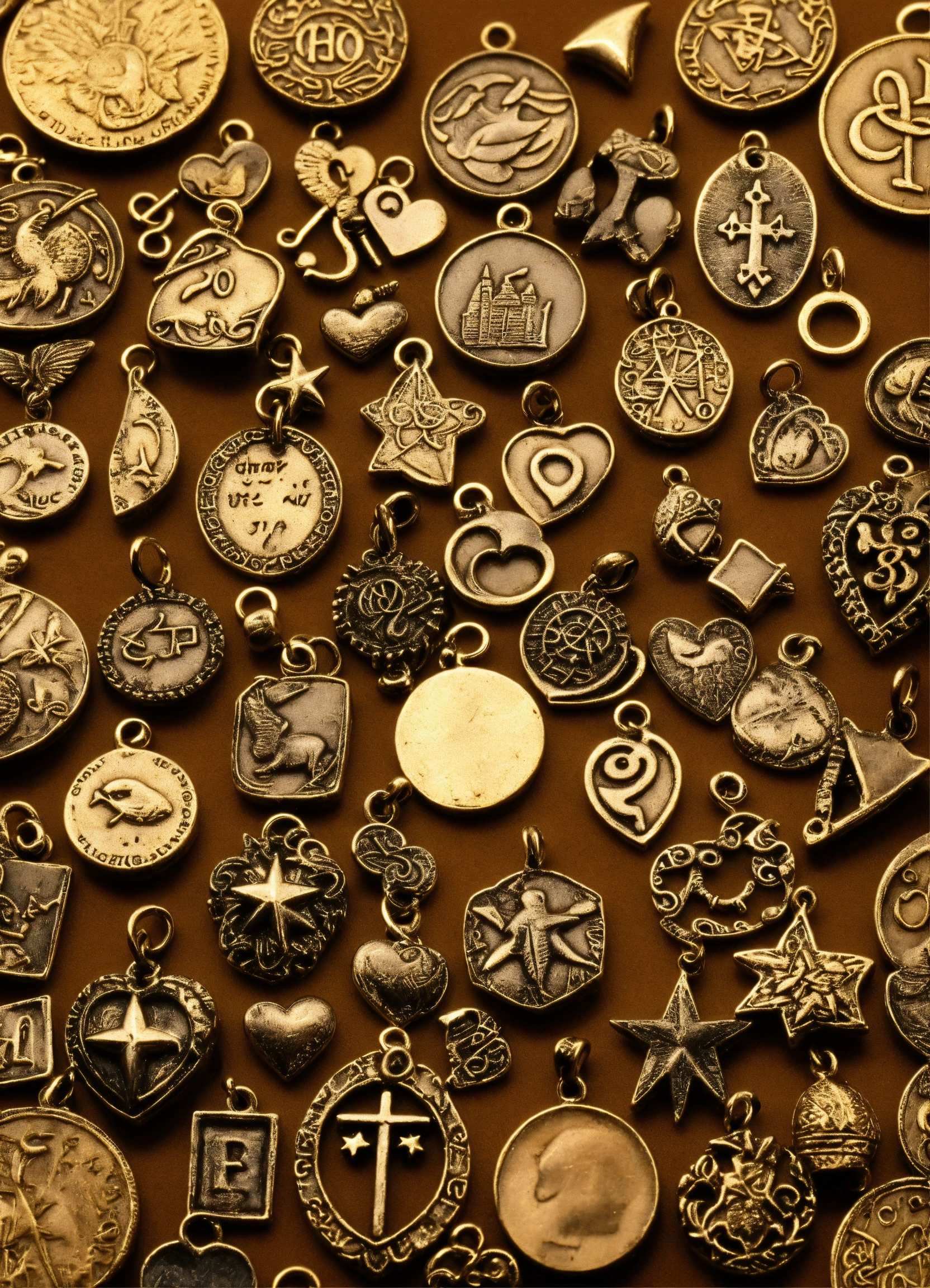 Lexica - Variety of charms, hearts, stars, animals, religious symbols ...