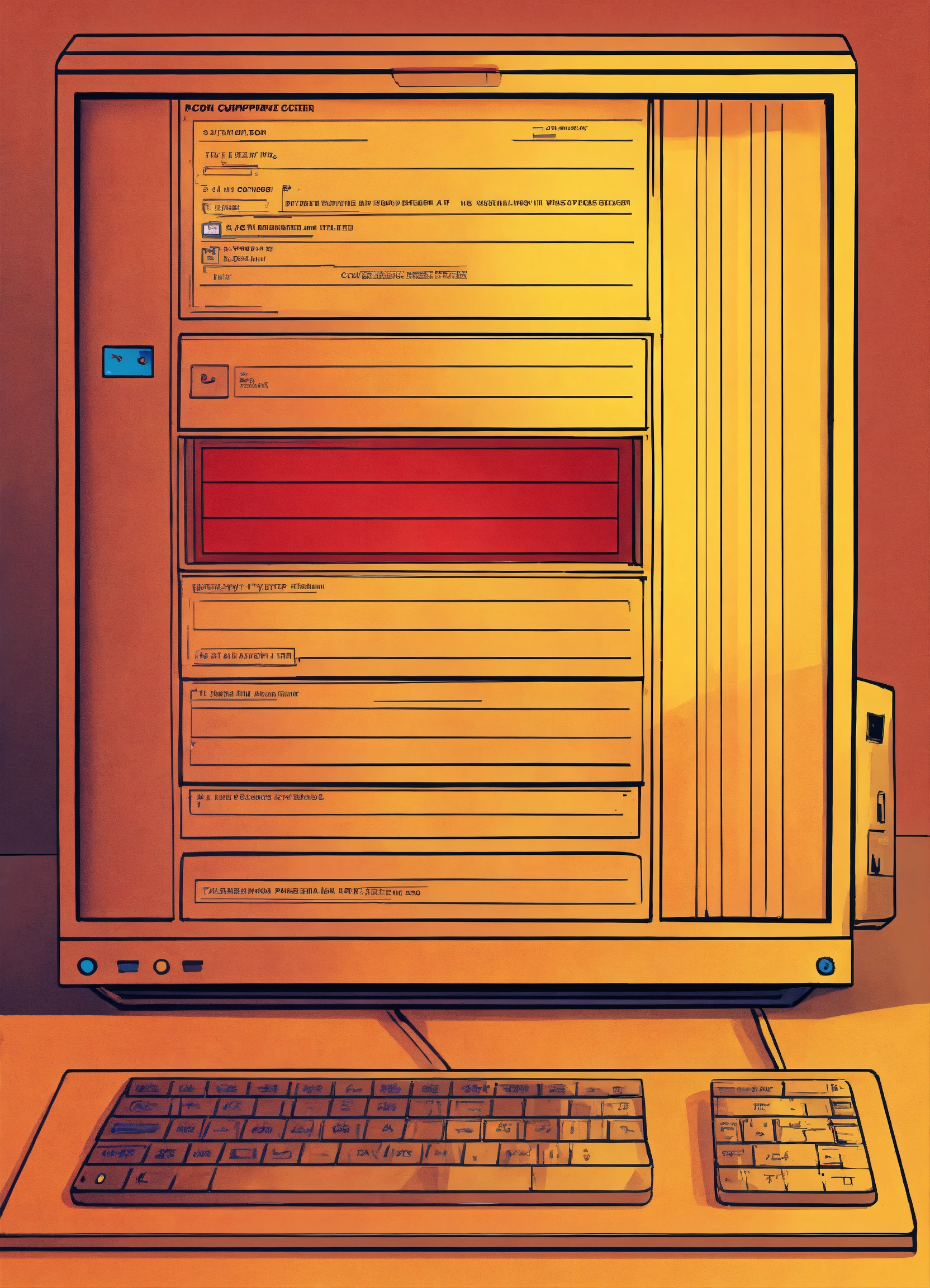 Lexica - Illustration of a computer screen with password box