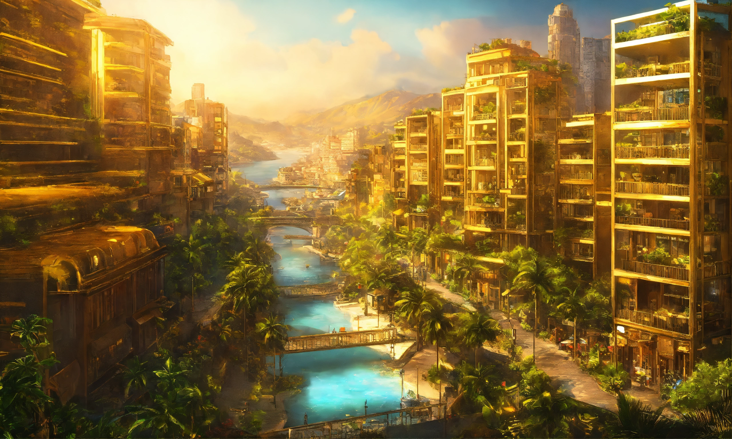 Lexica - Realistic paradisewith city with streets of gold