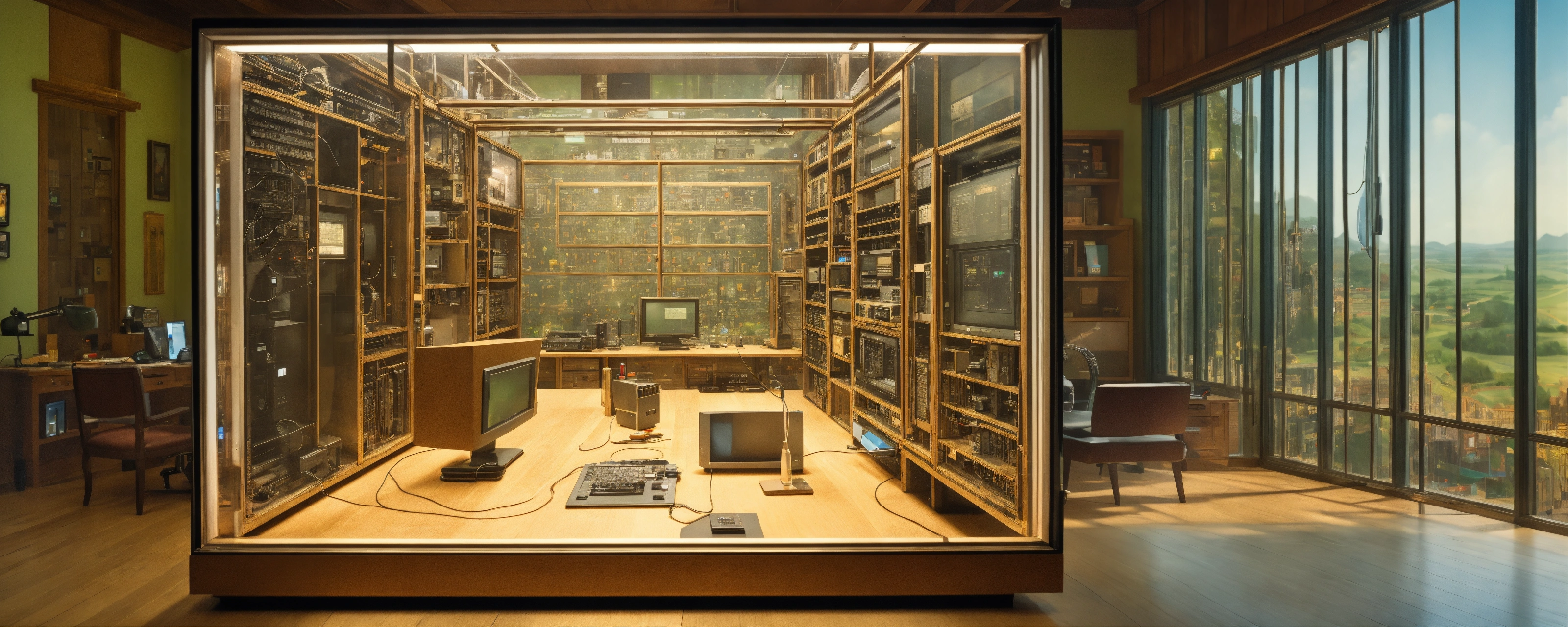 Lexica - A photorealistic close-up view from inside a giant transparent ...