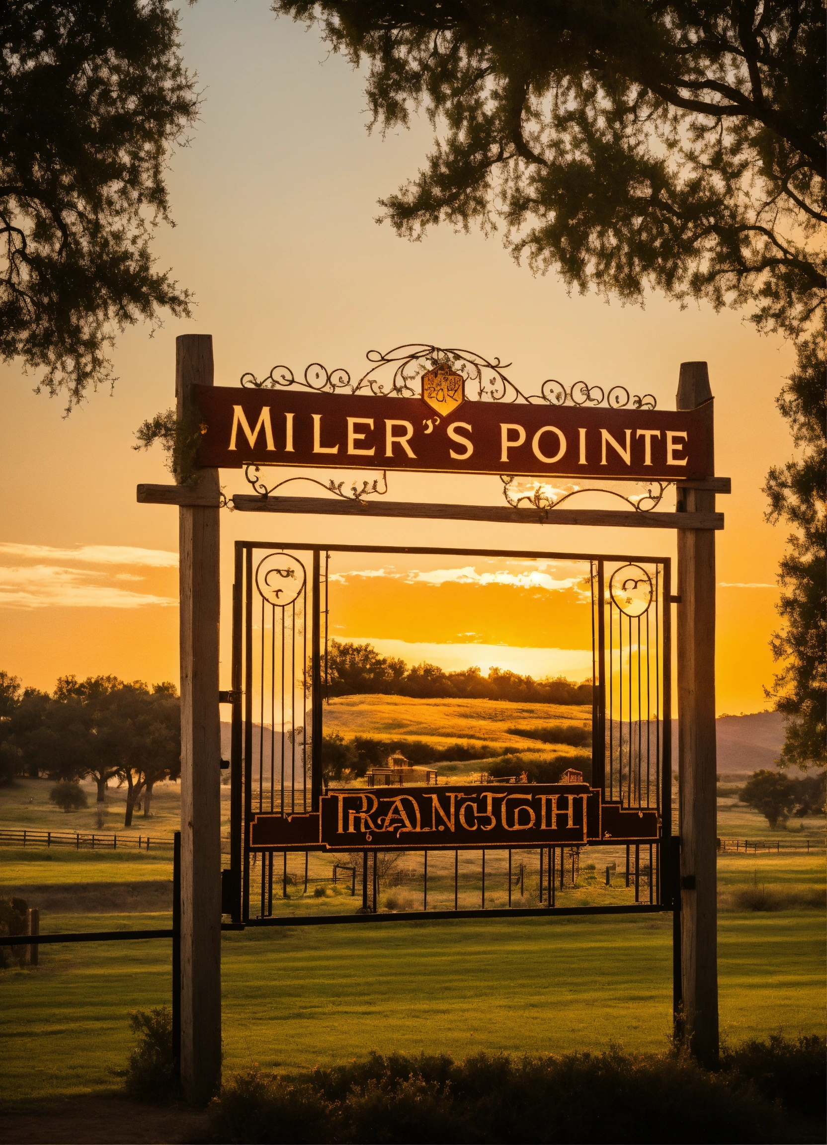 Lexica - A nice ranch sign that says Miller’s Pointe, gated property