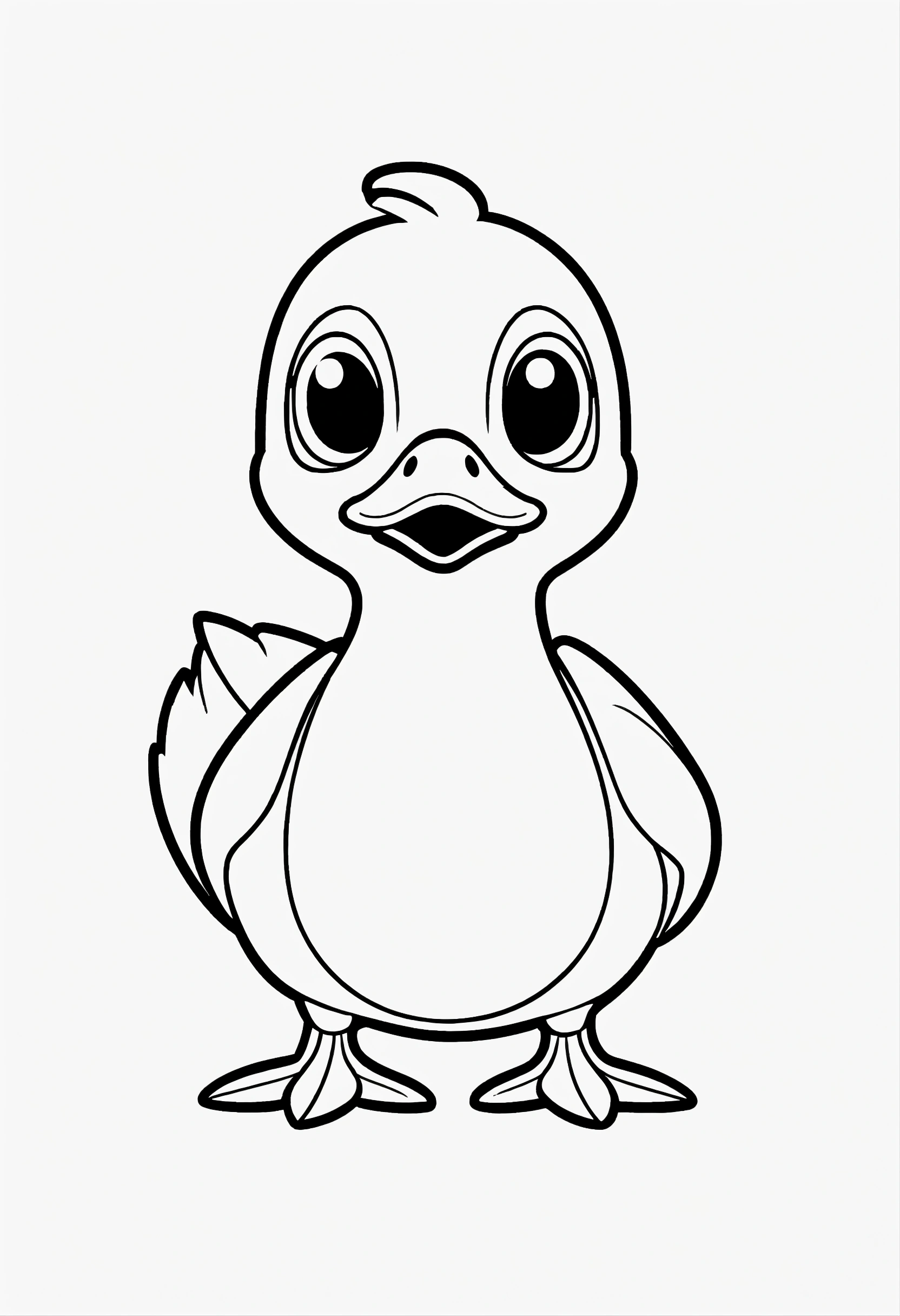 Lexica - Cute Duck, big cute eyes, pixar style, simple outline and ...