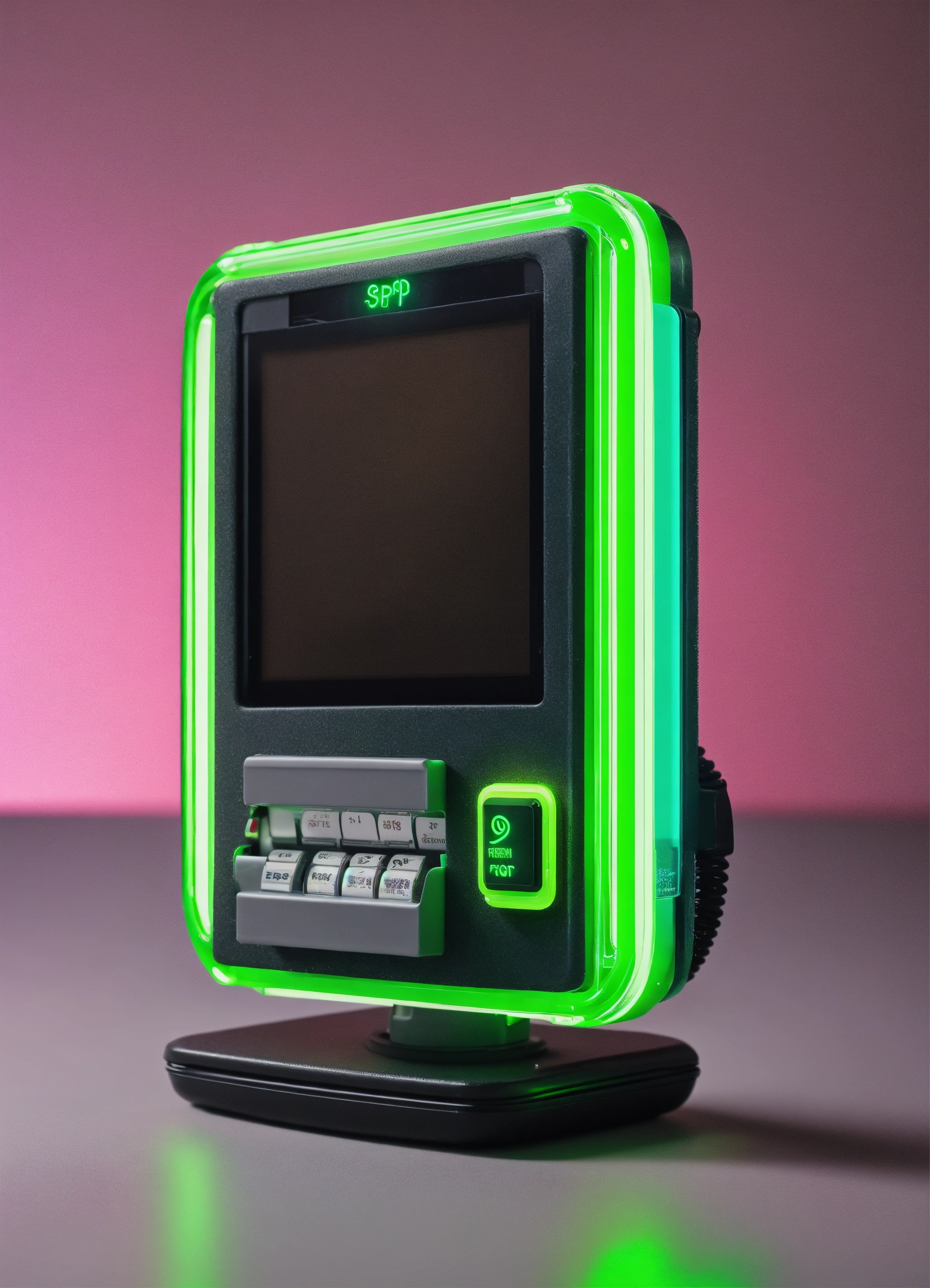 Lexica - Retro futuristic very simple small compact device that accepts ...