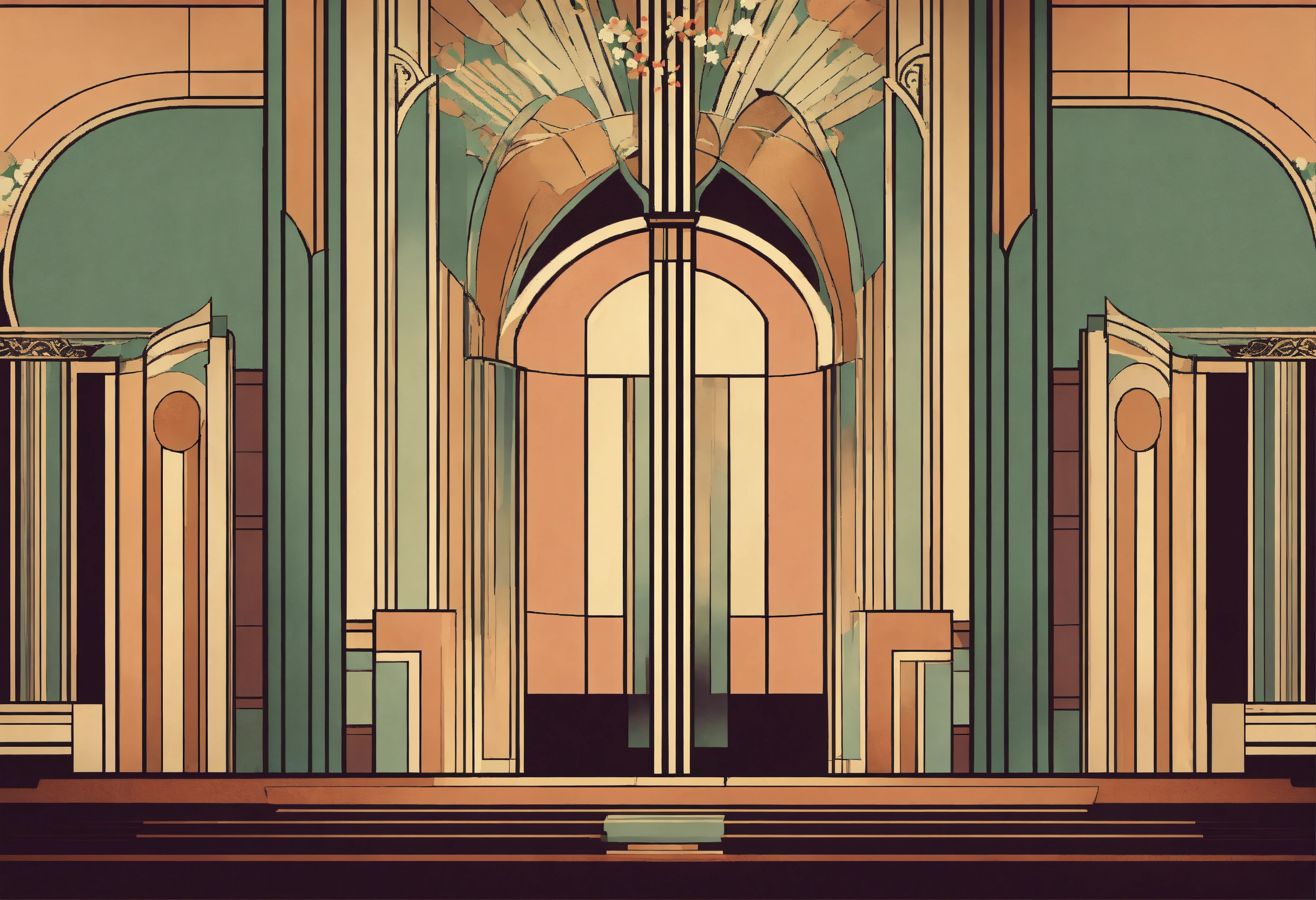 Lexica - Art Deco design, vintage muted color