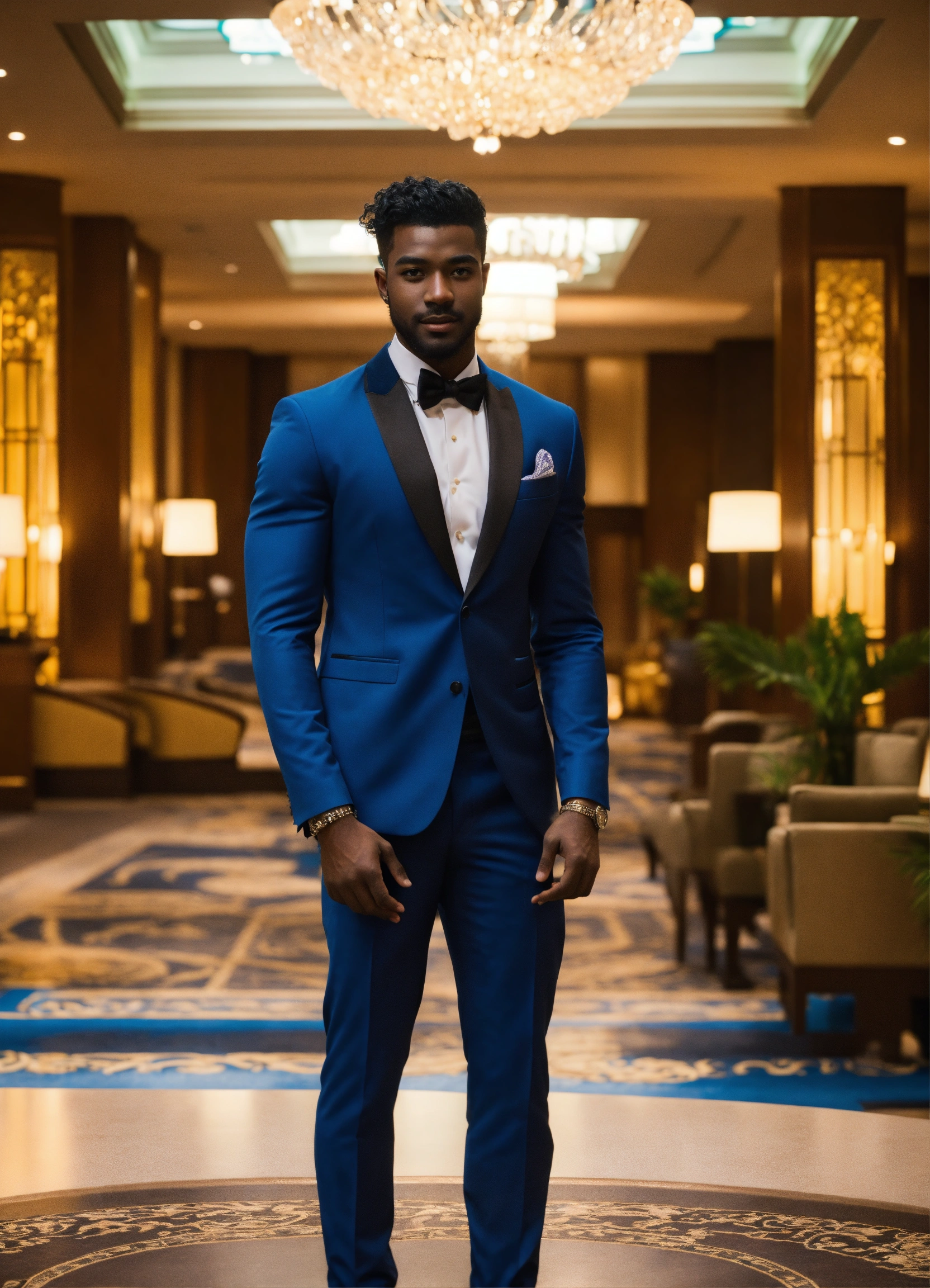 Lexica - Handsome human-looking alien male. With black skin. Arab ...
