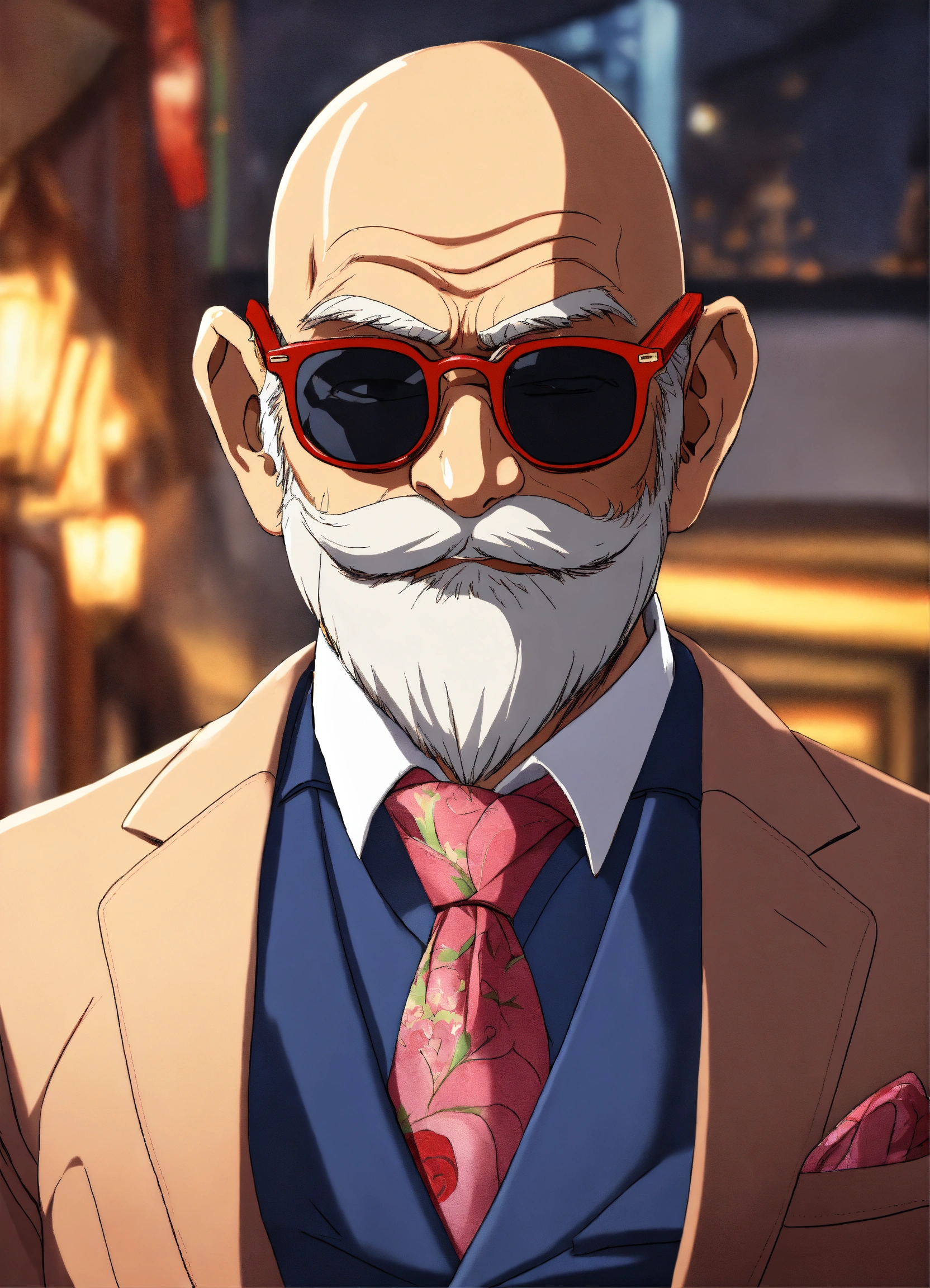 Lexica - Master roshi in a high class suit and tie for the red carpet ...