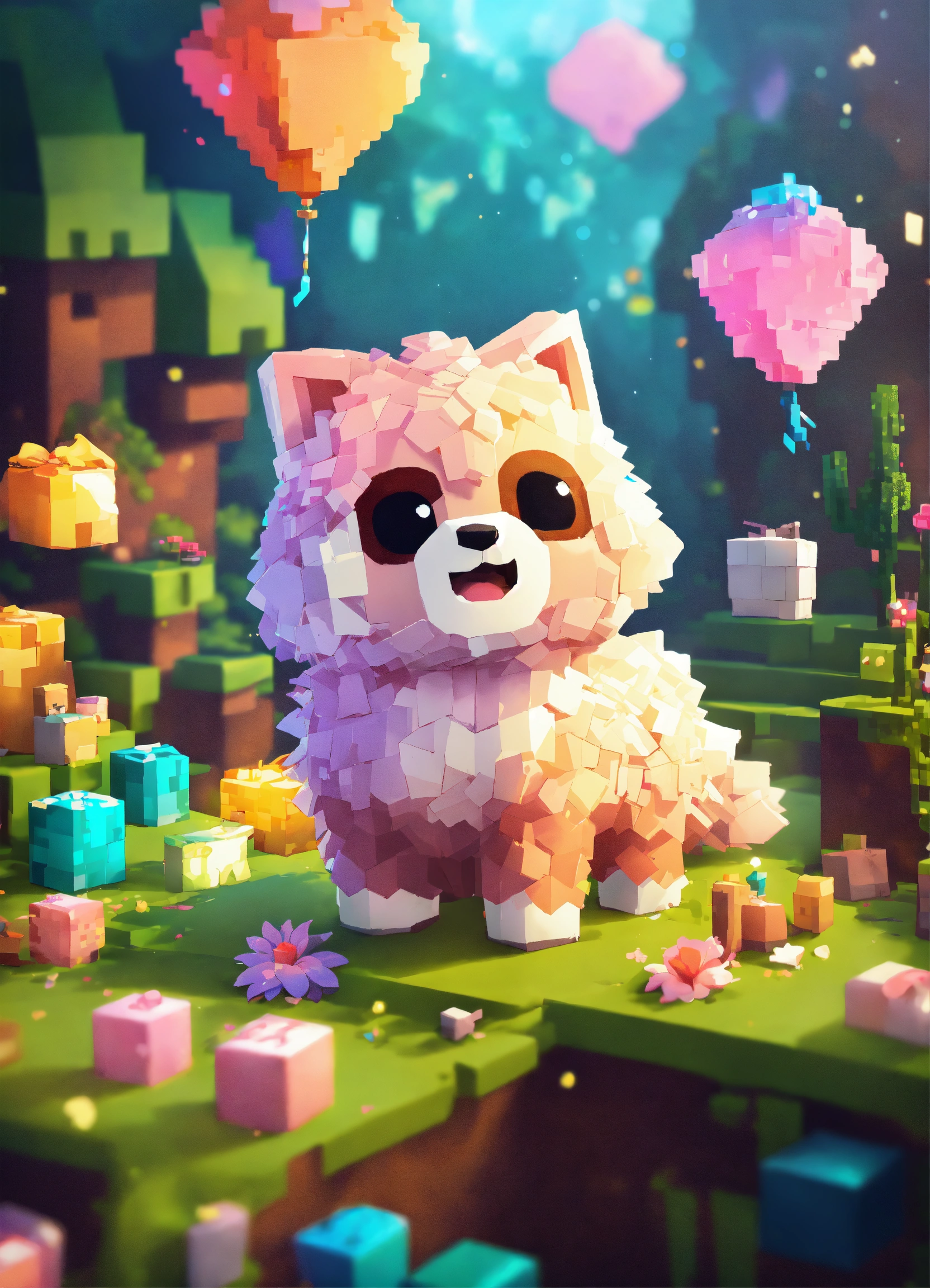 Lexica - CUTE AND ADORABLE CARTOON FLUFFY MINECRAFT, PARTY, FANTASY ...