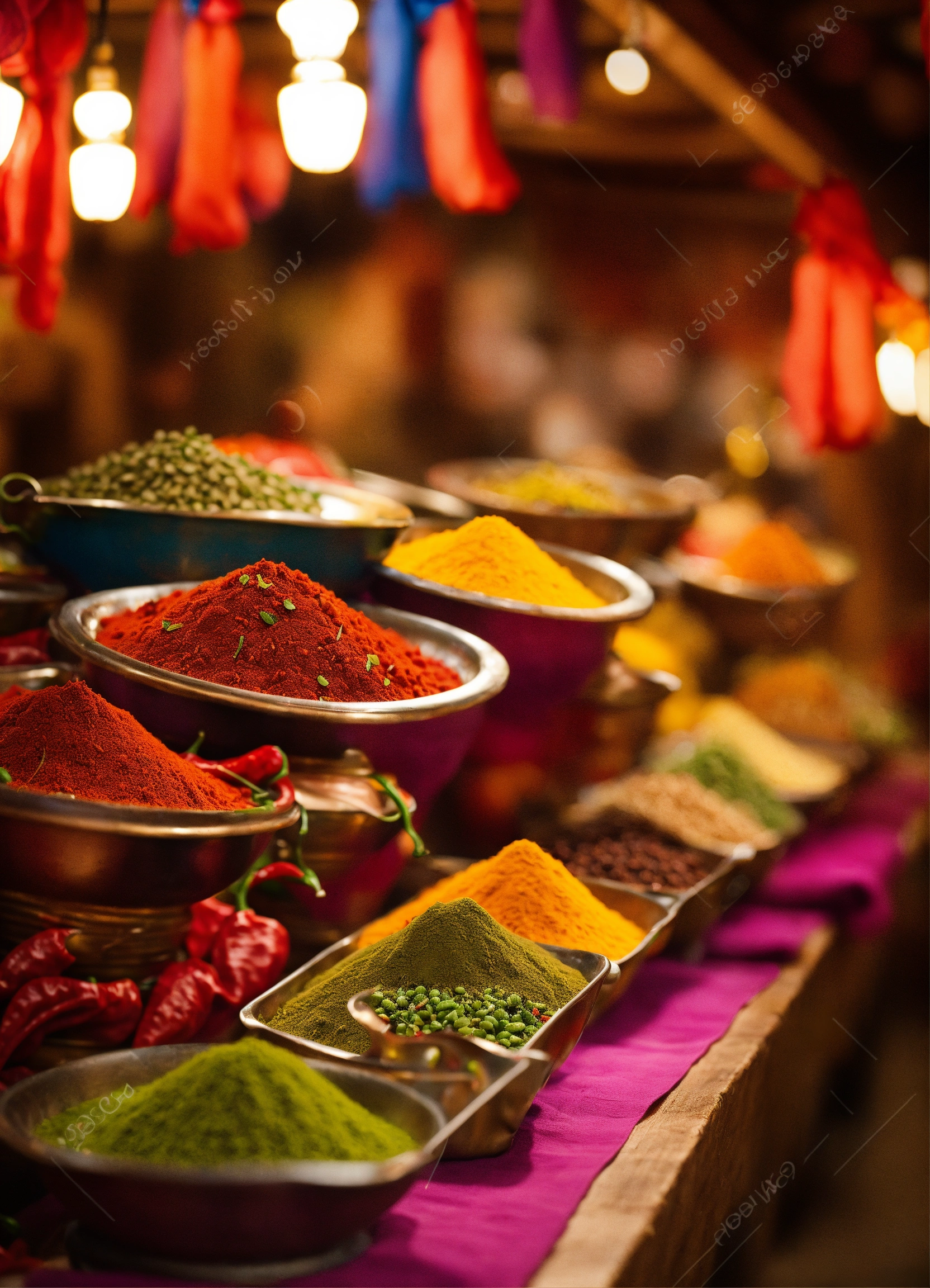 Lexica - Indian restaurant, a vibrant spice bazaar theme with colorful ...