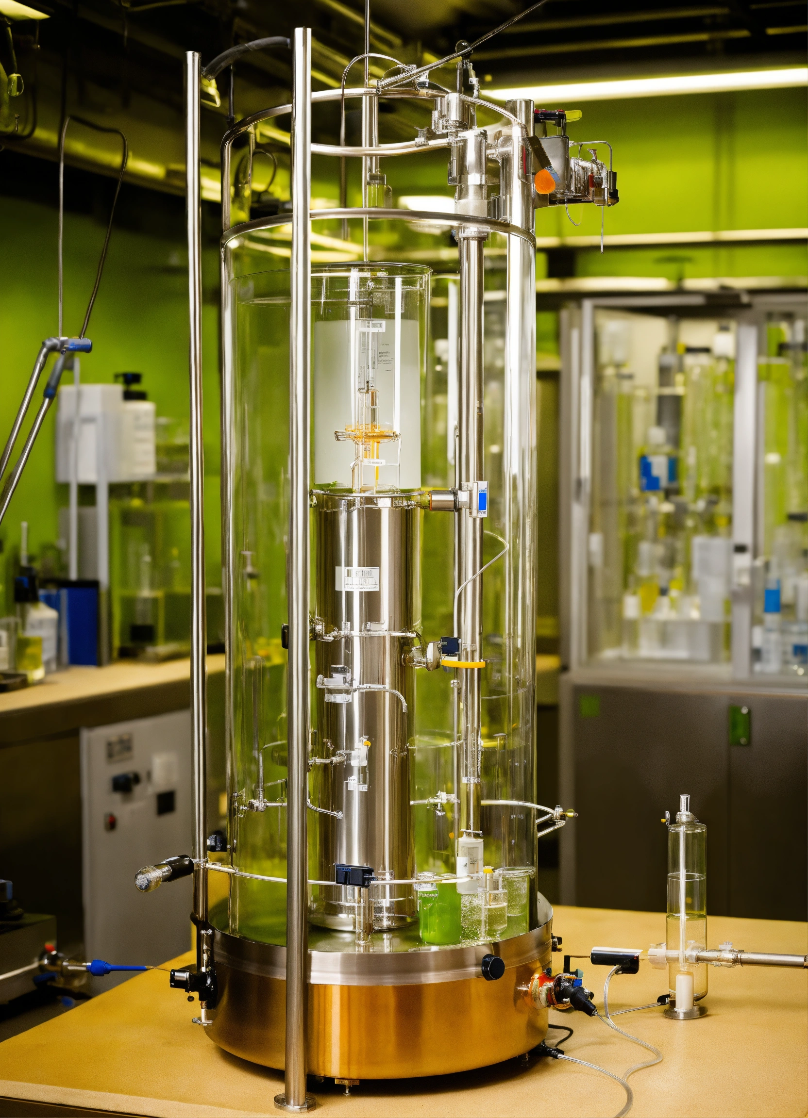 Lexica A Stainless Steel Stirred Tank Bioreactor In A Laboratory