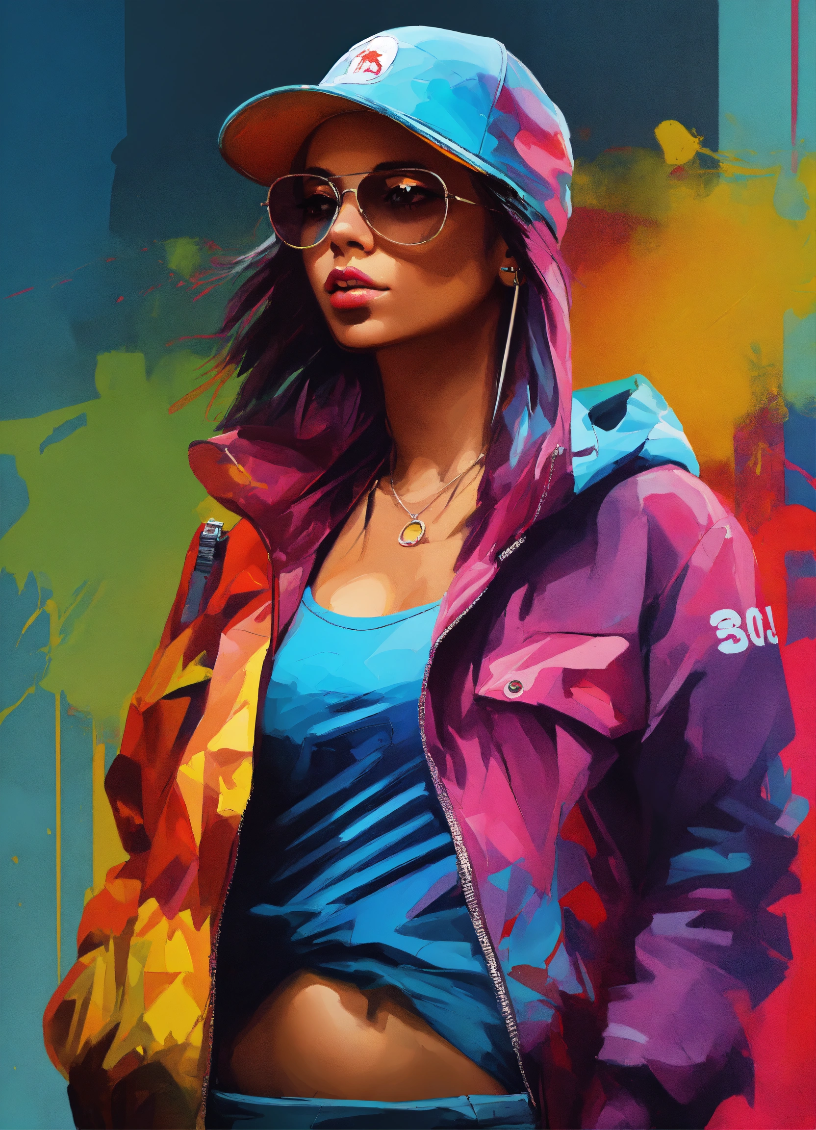 Lexica - A beautiful oil painting of a full body female vectorportrait ...