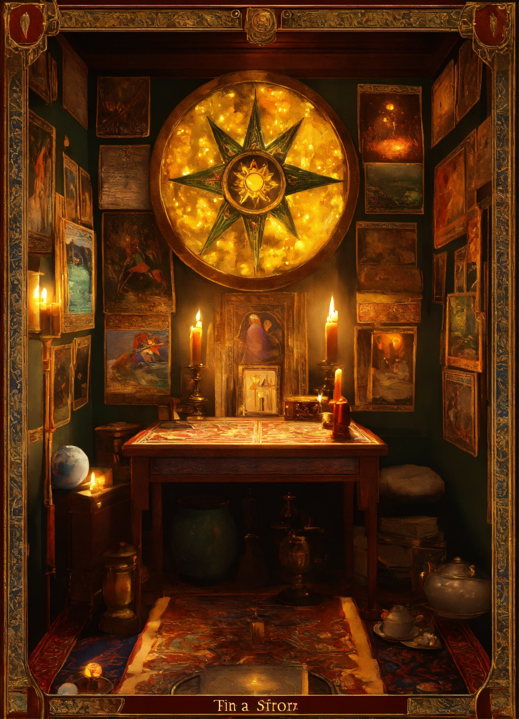Lexica - Realistic magic room fir tarot reading