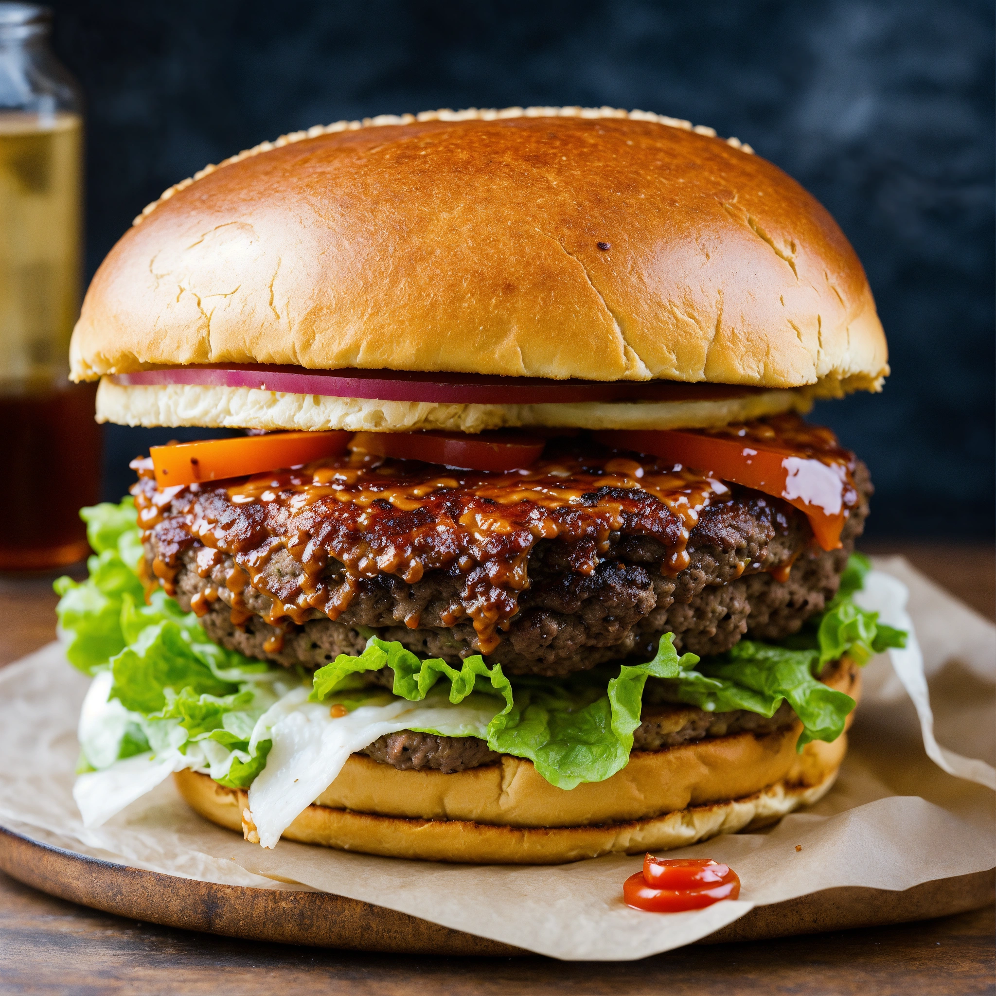 Lexica - Cow leg skin burger