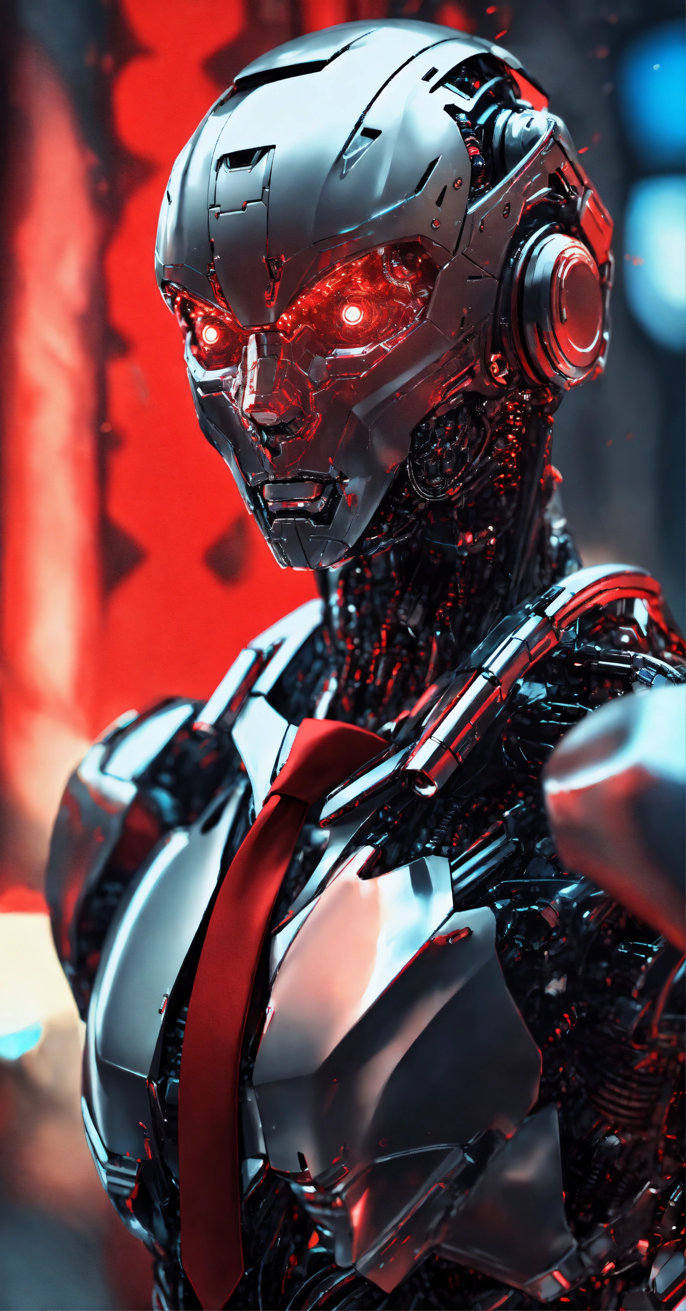 Lexica (((Humanoidlike masculine robot))),((intricate dark