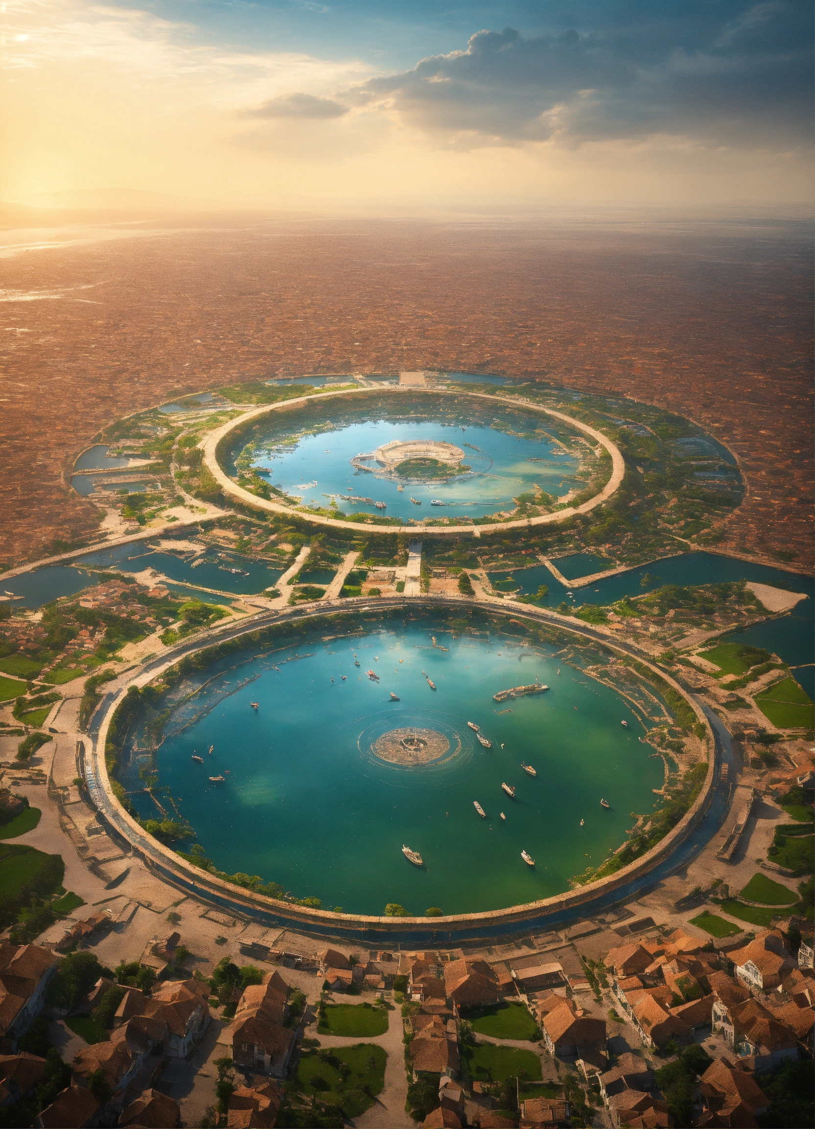 Lexica - City surrounded by a large ring of water. . the ring was ...