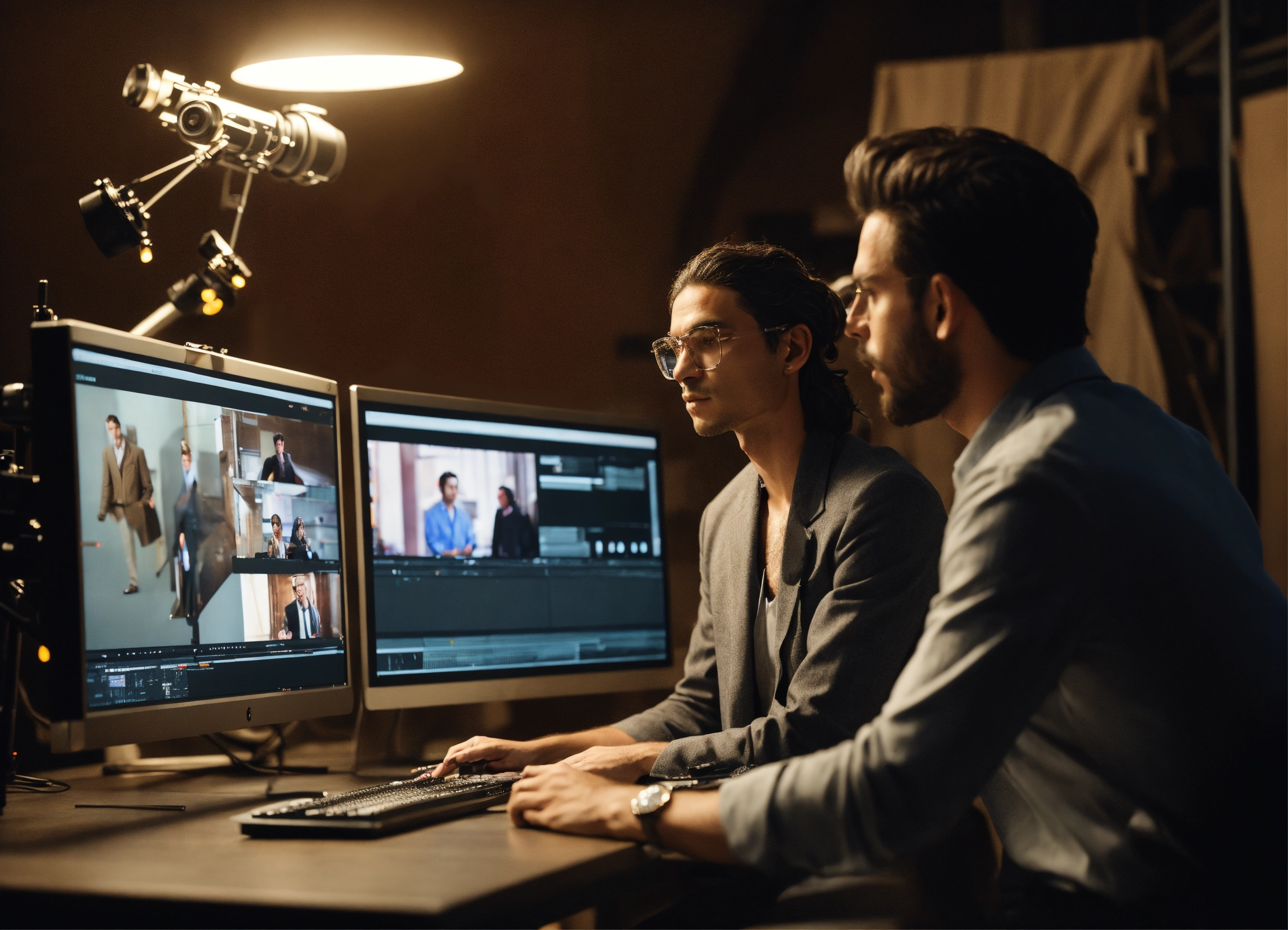 Lexica - Film studio. Two different people an editor and a director are ...