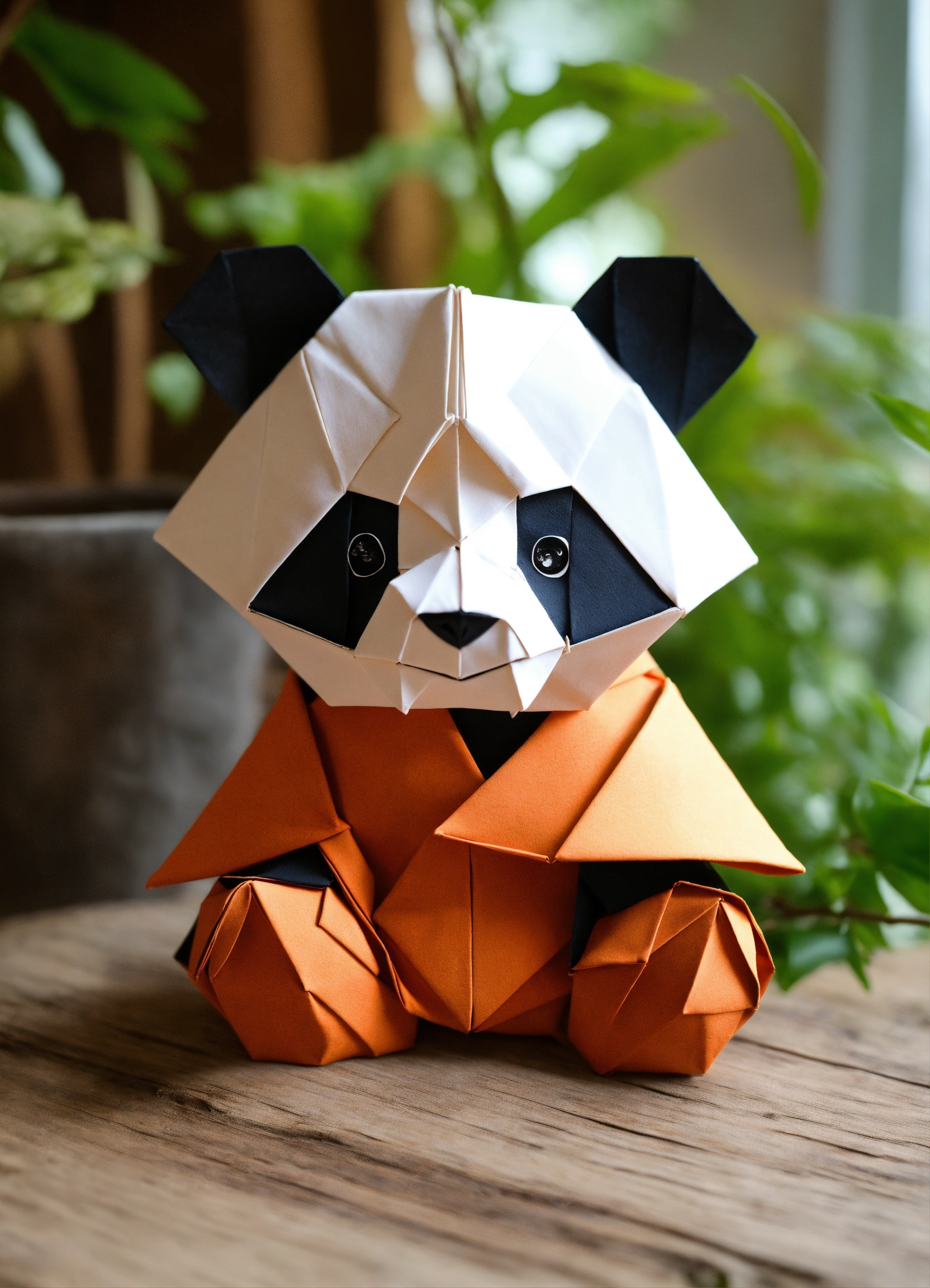 Lexica - A cute panda, origami art
