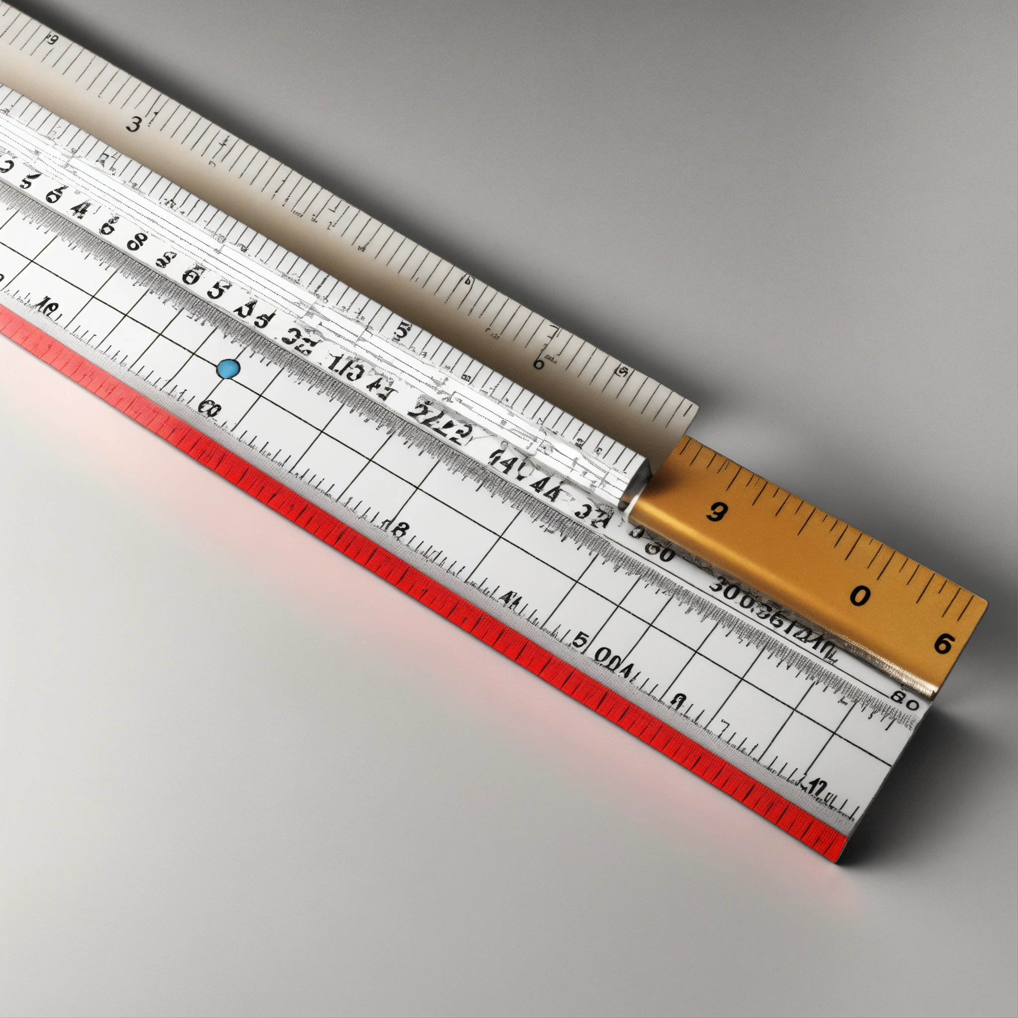 Lexica - Ruler 3d image on white background, solo, round simple form ...