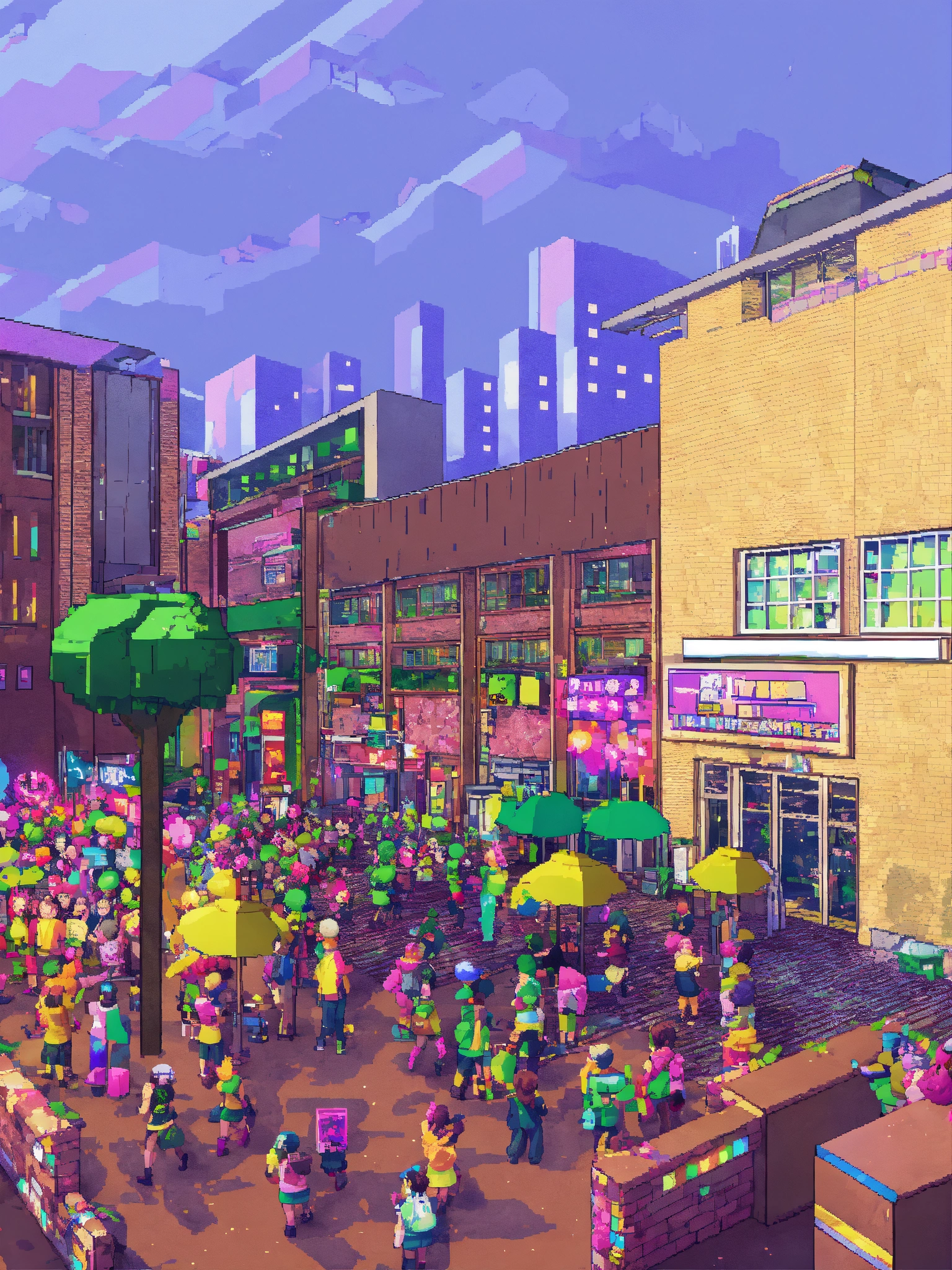 Lexica - Rave party pixelart