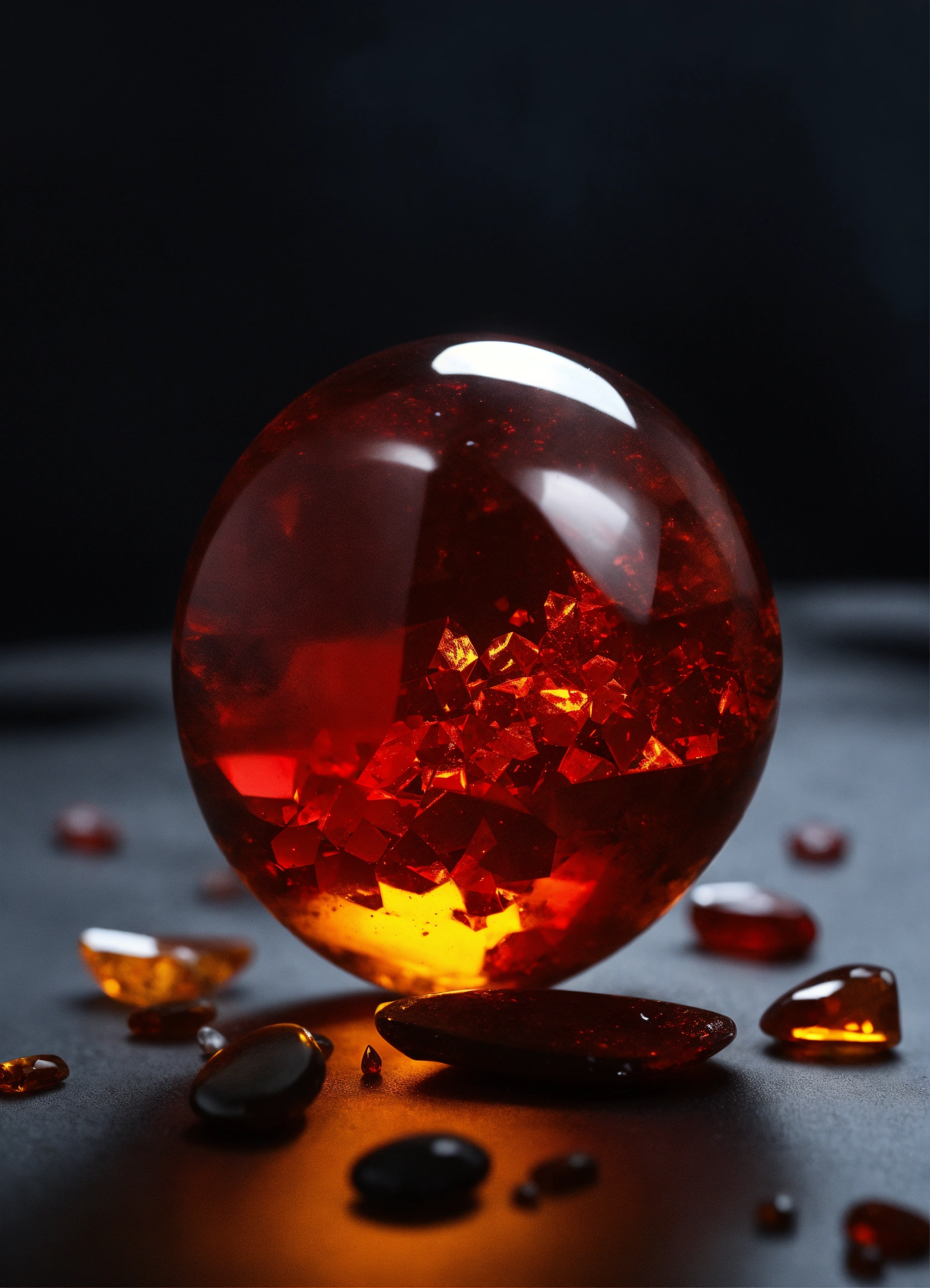 Lexica - Red Amber, very precious , cinematic scene in darker ...