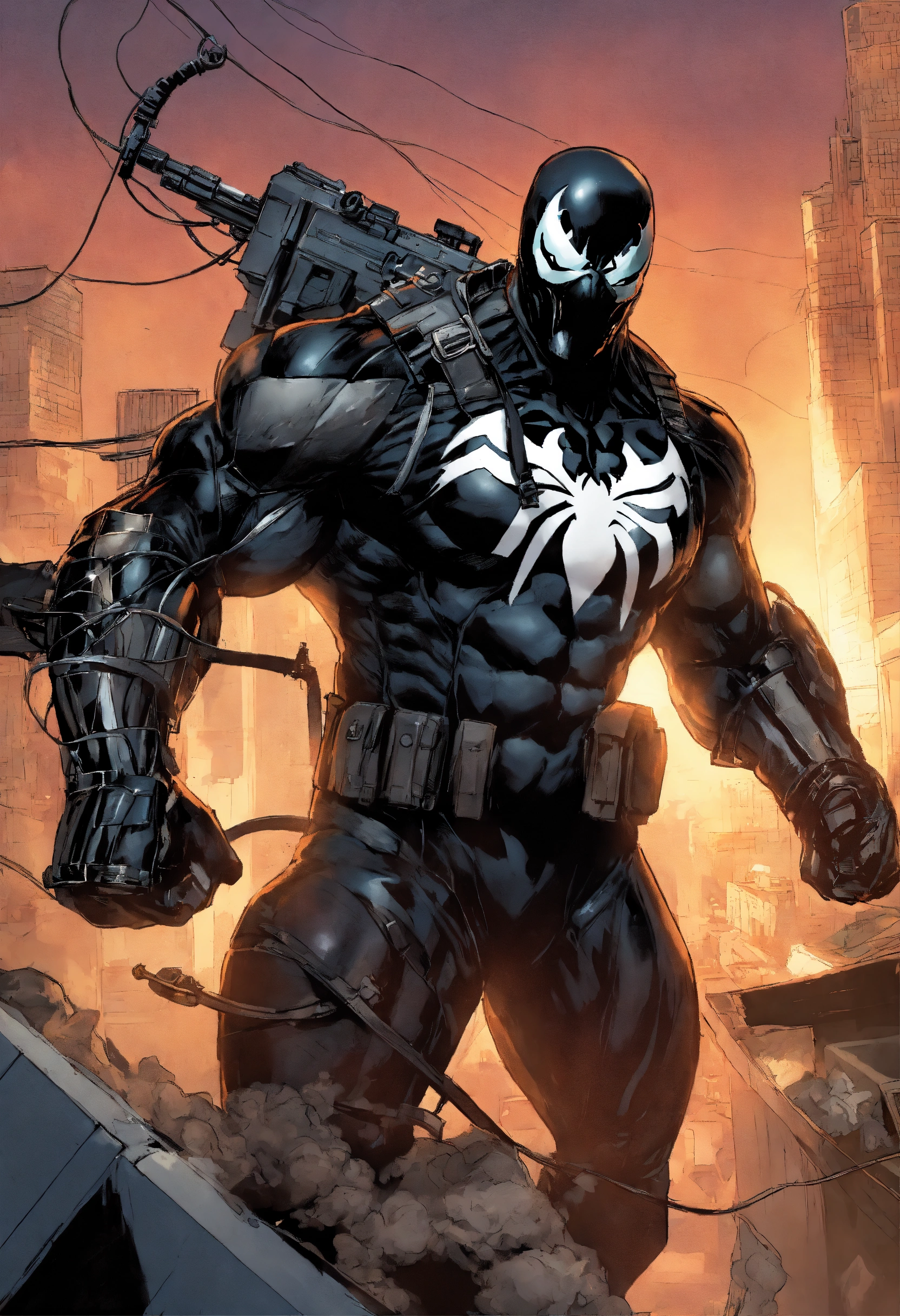 Lexica - Marvel agent venom in action without words or logos
