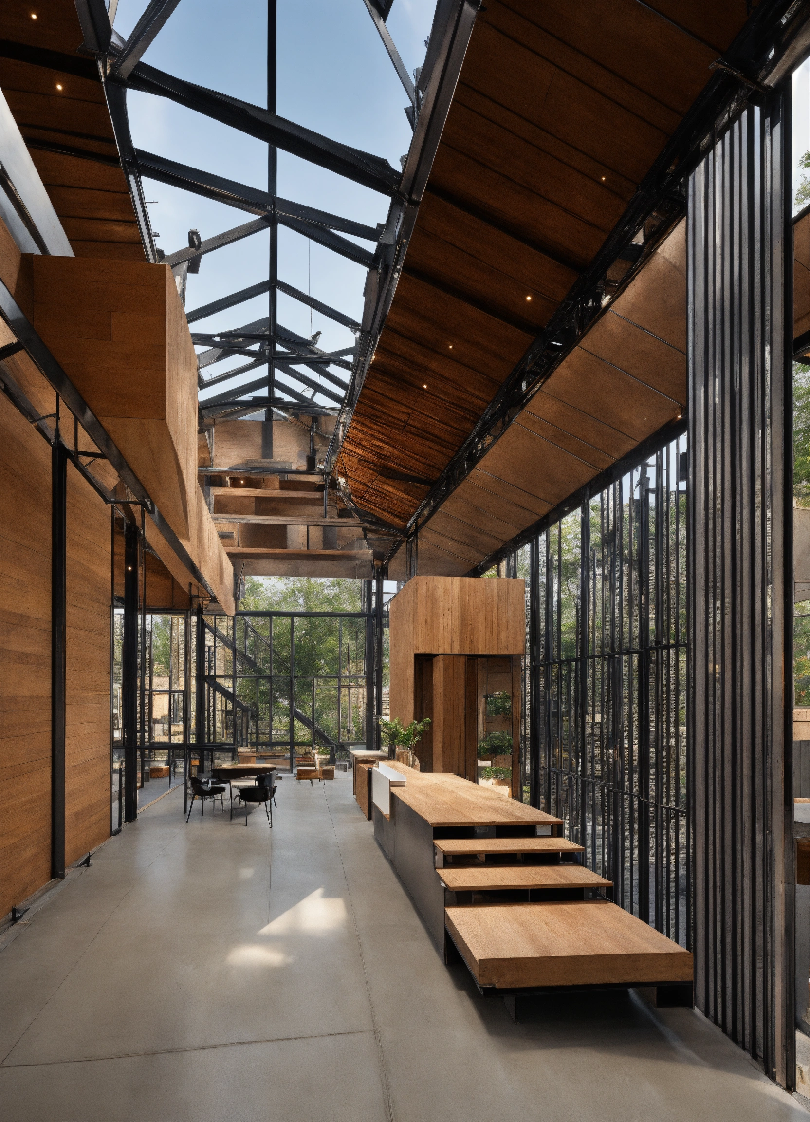 Lexica - Steel structure interior design showroom