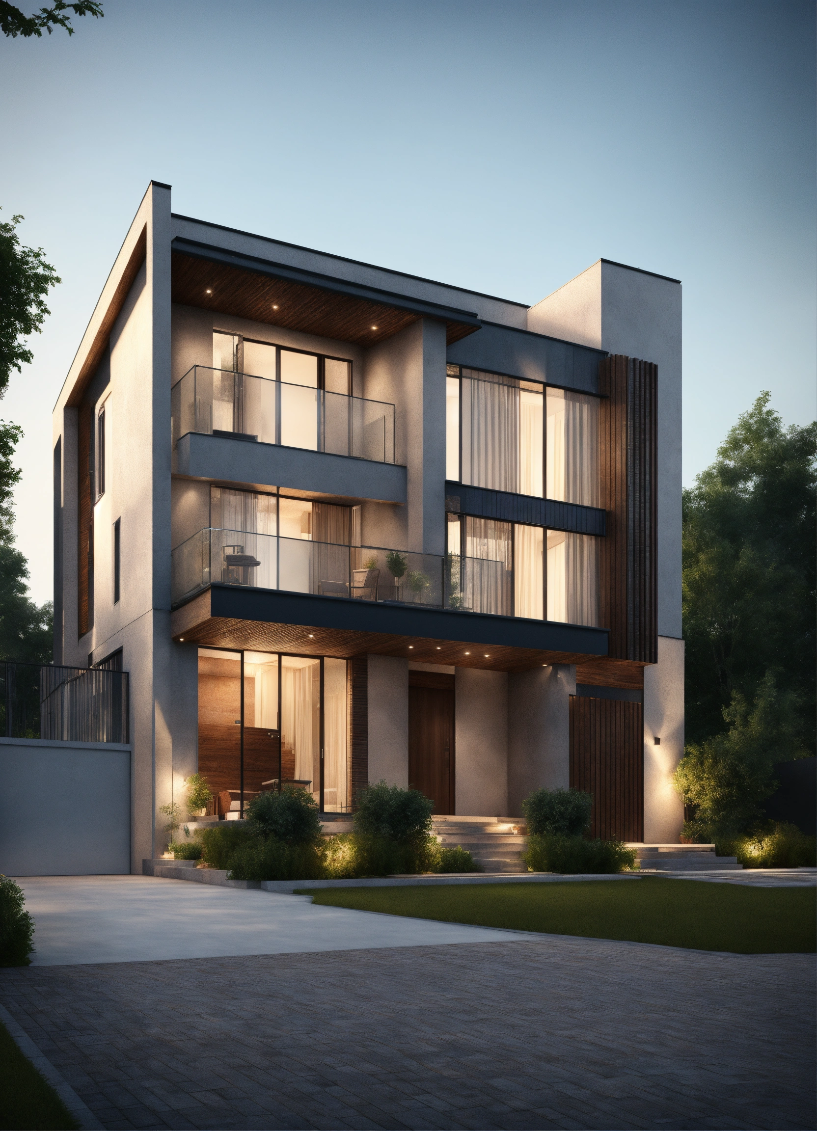 Lexica - Modern classic house based on uploaded photorealistic ...